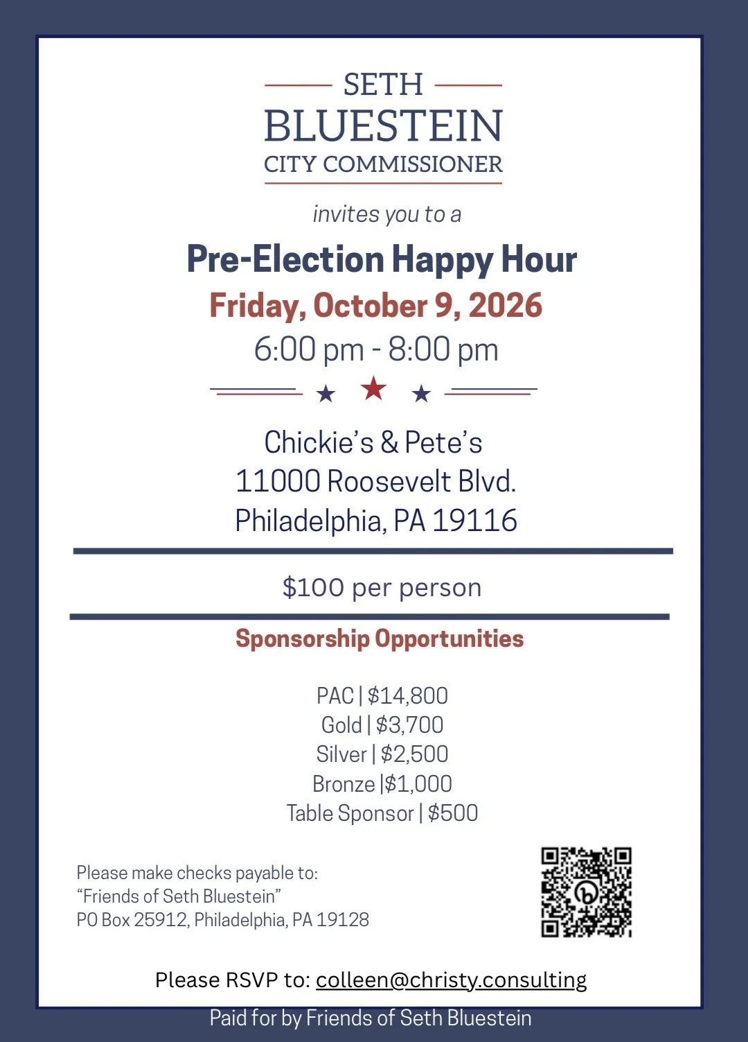 Pre-Election Happy Hour with Seth Bluestein