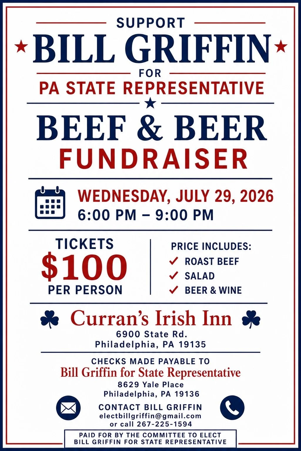 Bill Griffin Beef & Beer Fundraiser