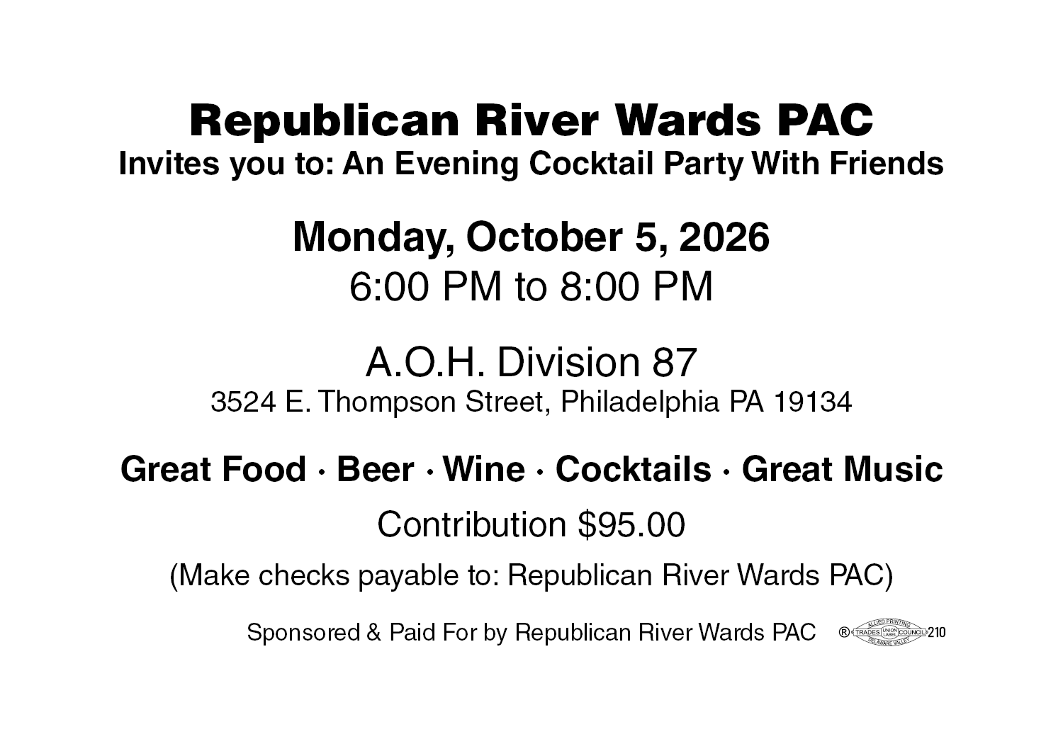 Republican River Wards Evening with Friends Fundraiser&nbsp;