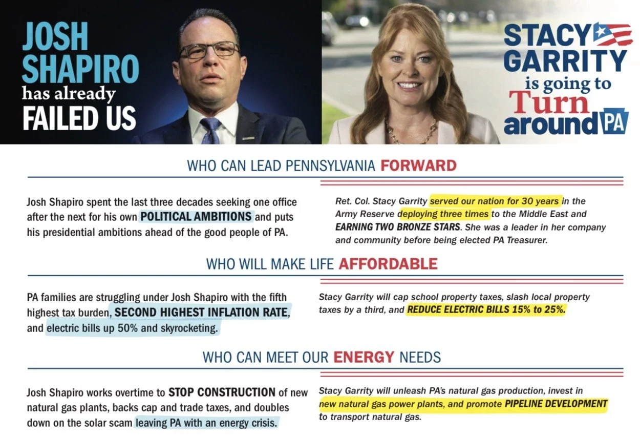 Garrity for PA: Garrity vs. Shapiro on Taxes, Energy, and Education