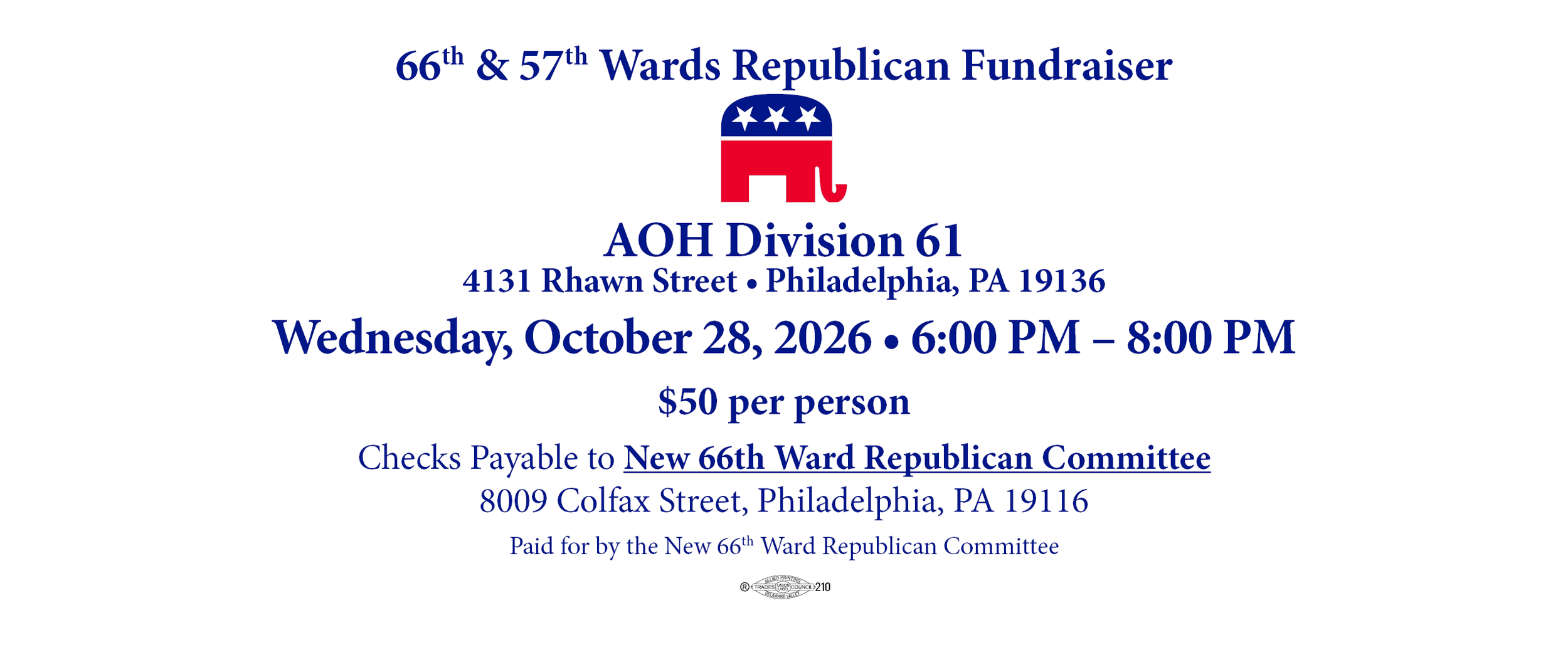 66th & 57th Wards Republican Fundraiser