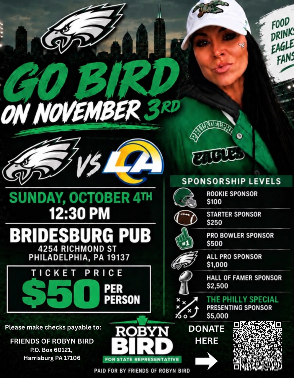 Eagles Watch Party with Robyn Bird