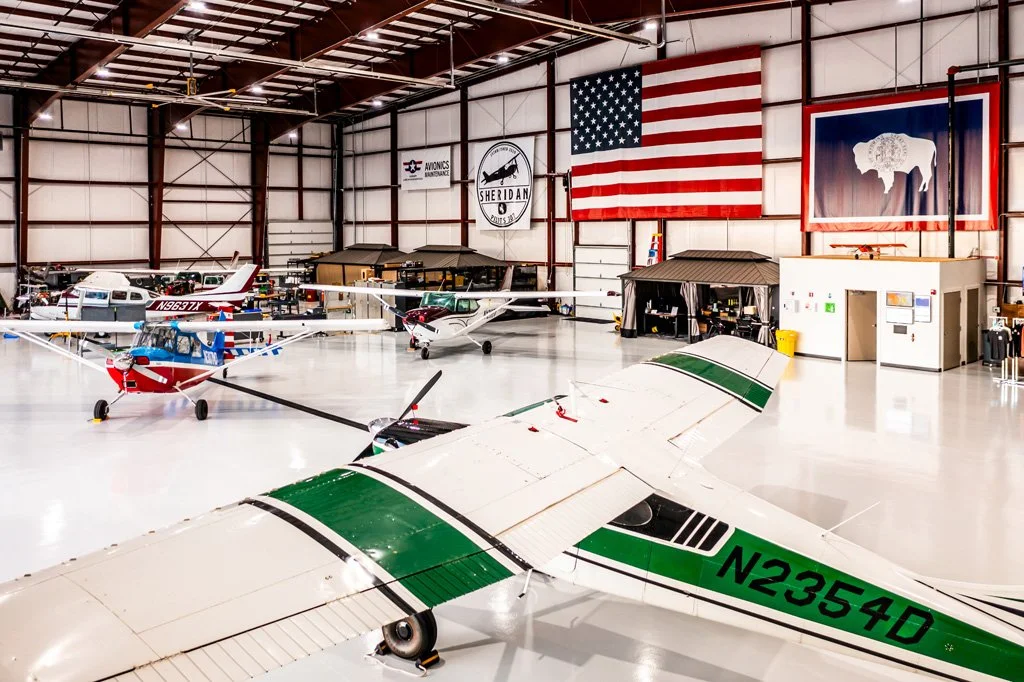 Sheridan Pilots 307 Airport Hangar Mountain Modern Builders DRONE_082.jpg