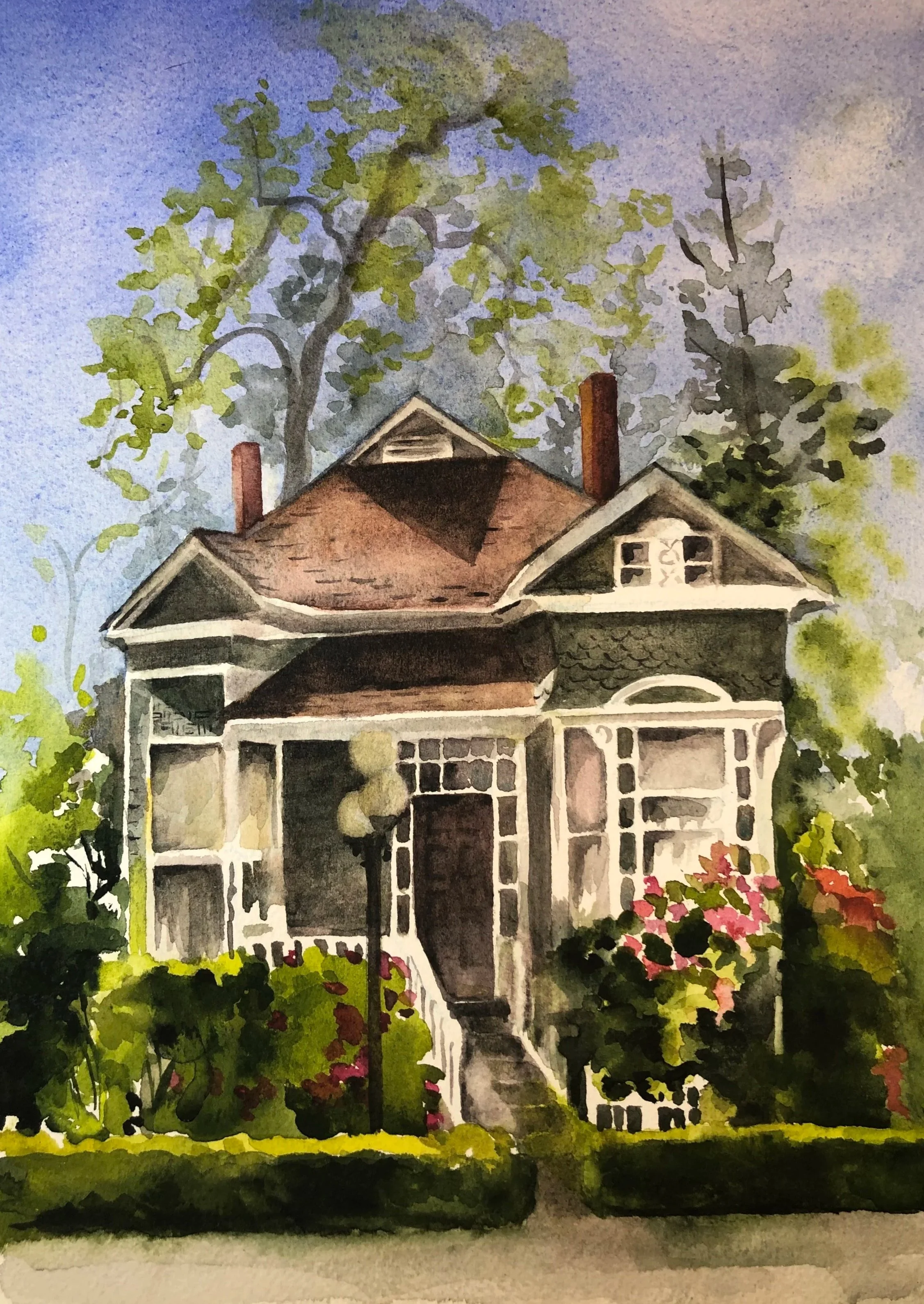 "Calistoga Memories", Watercolor plein air competition, 2nd place winner 2018