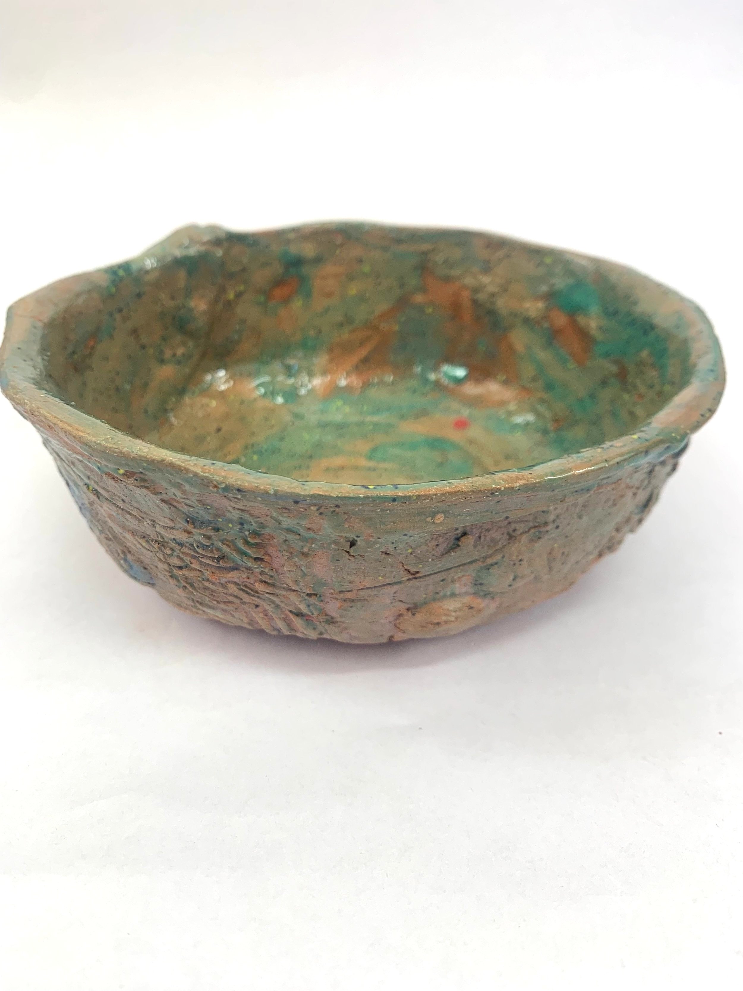 Teal Pebble Bowl
