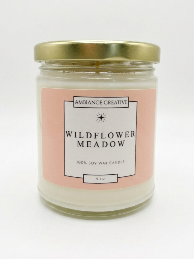 9 oz Clear Glass Candle