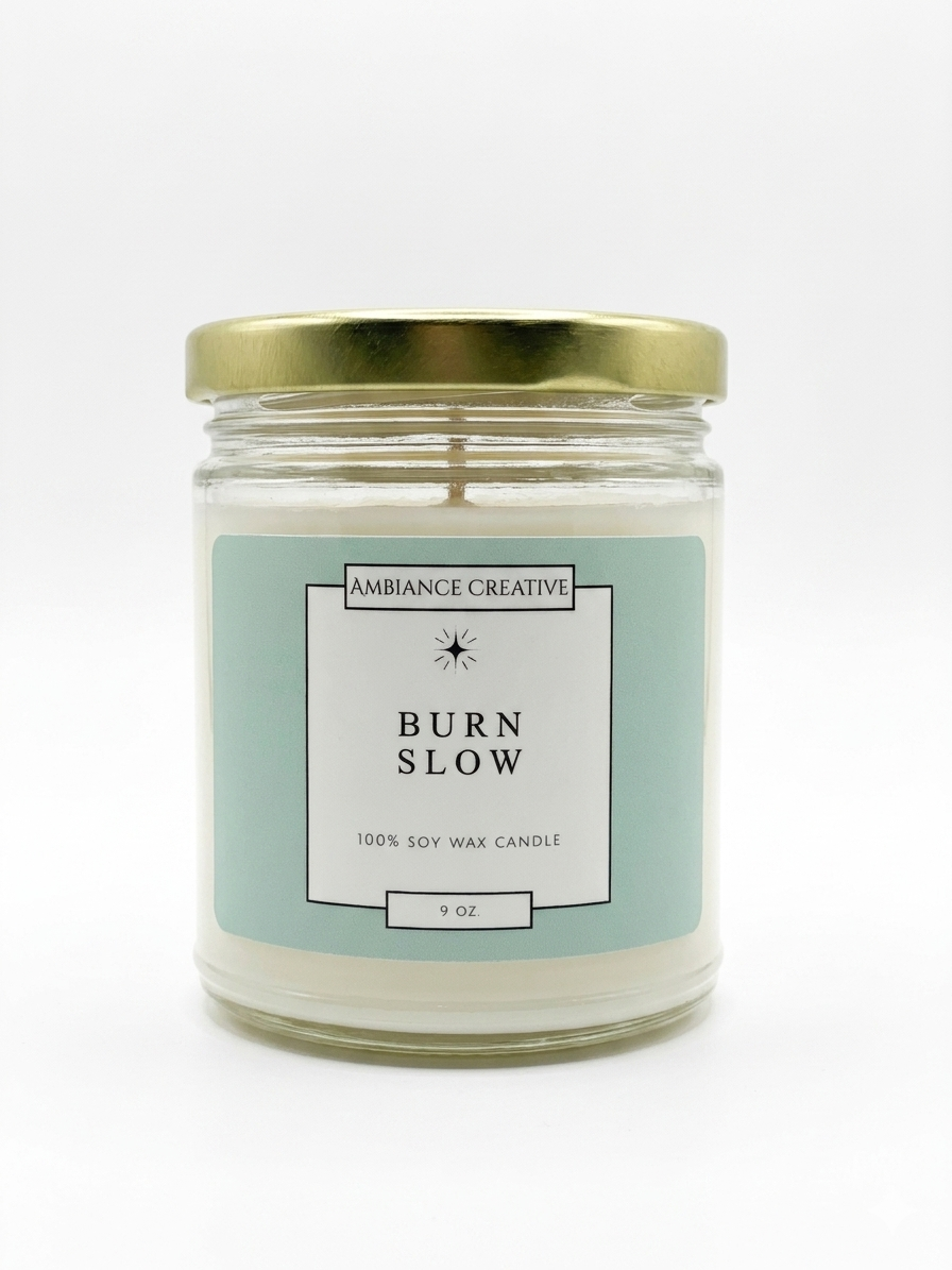 9 oz Clear Glass Candle