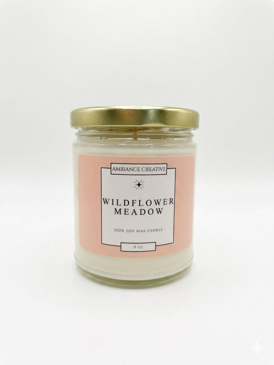 9 oz Clear Glass Candle