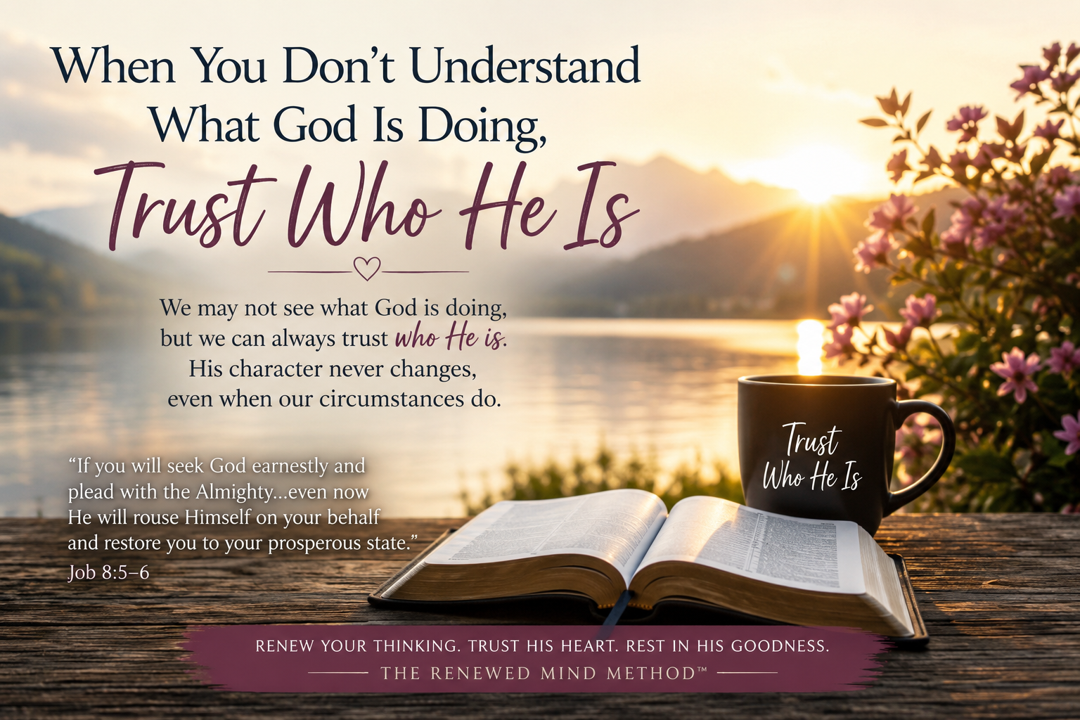 When You Don't Understand What God Is Doing, Trust Who He Is