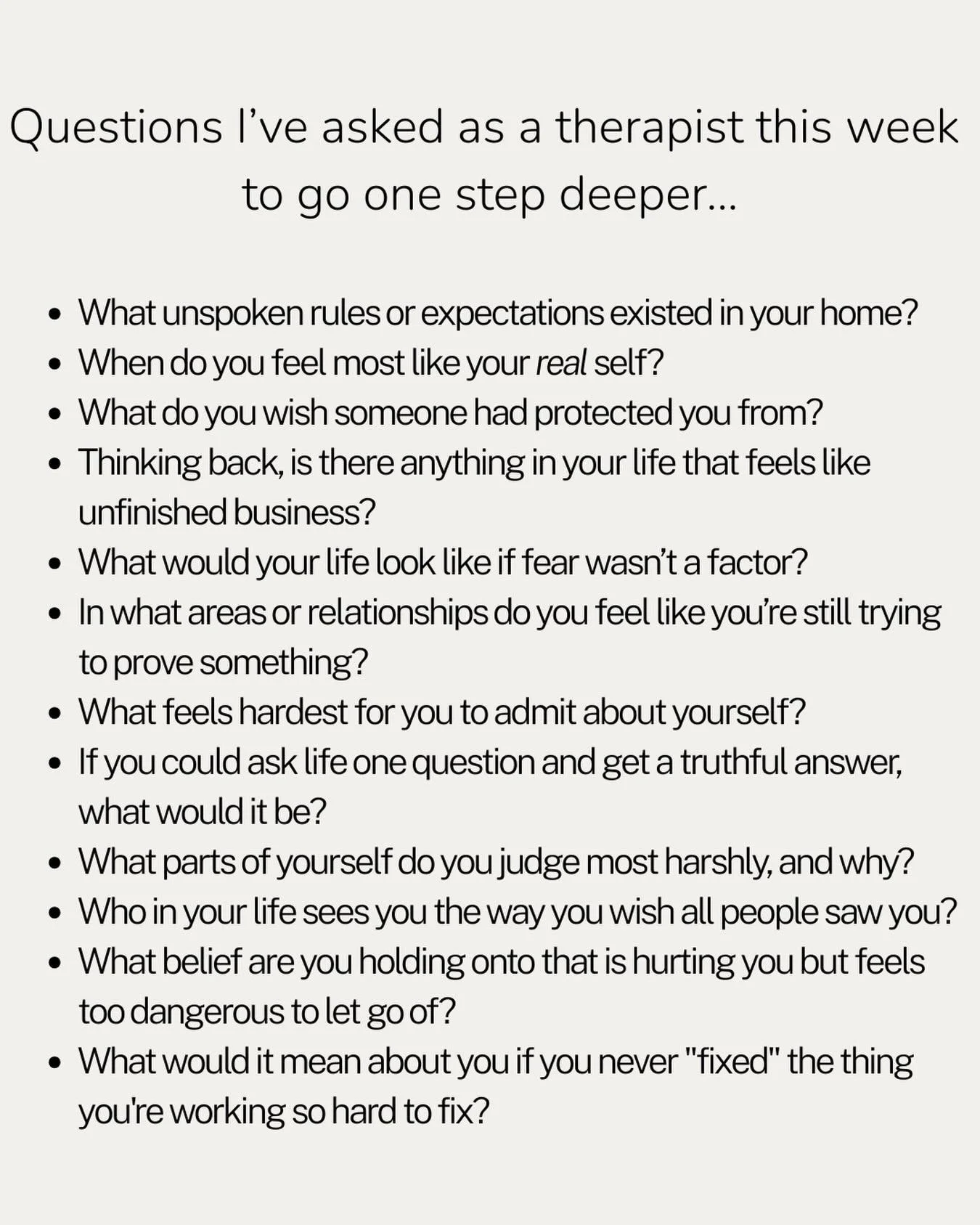 Try answering one honestly today

#mentalhealth #mentalhealthquestions #nyctherapist #mentalhealthawareness #therapy