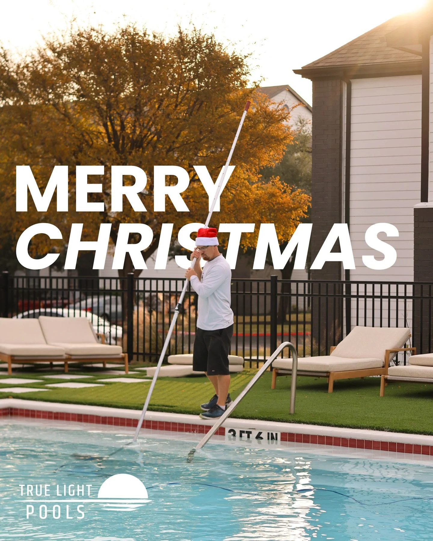 True Light Pools Christmas card! Merry Christmas, we hope y&rsquo;all have a great day! 🎄