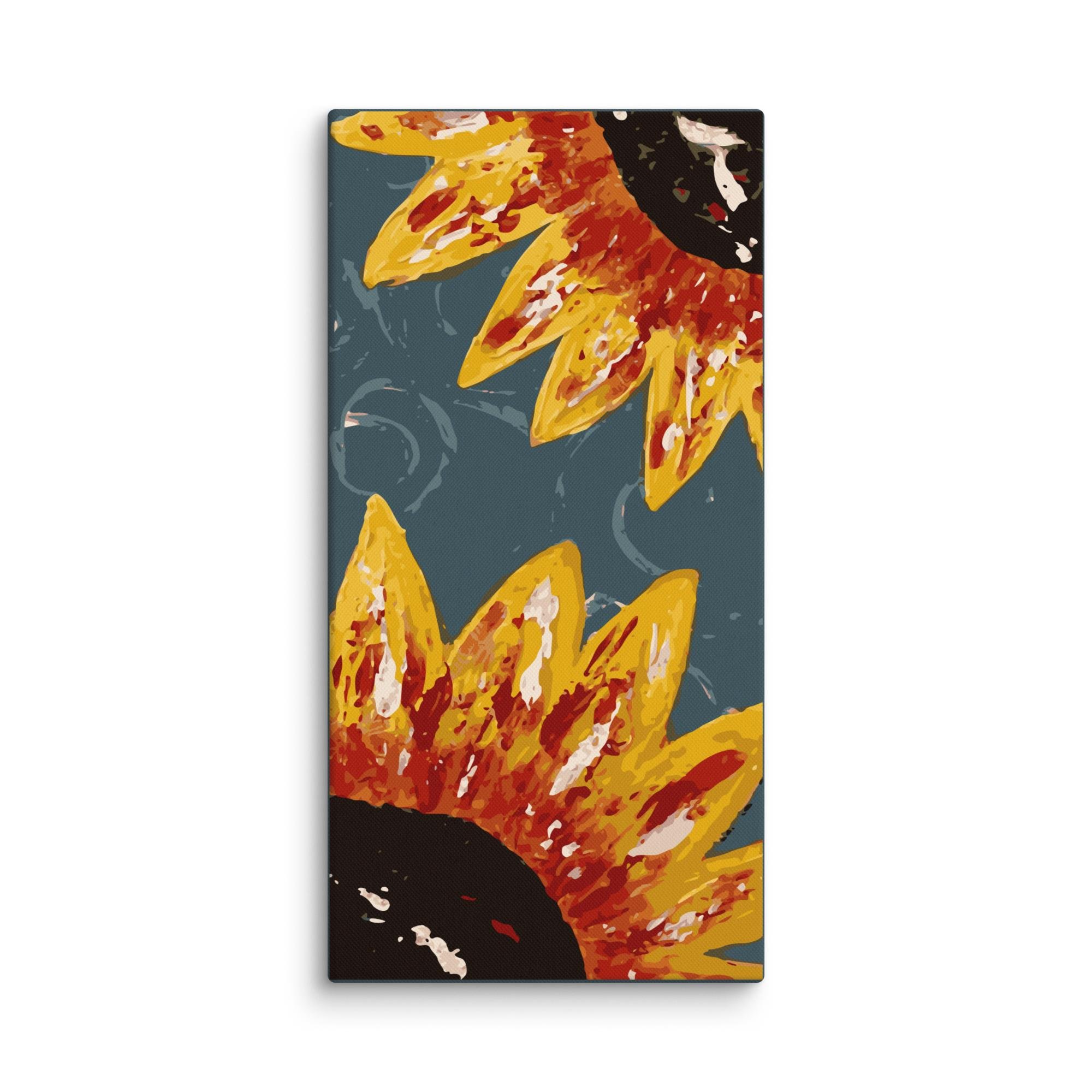 Two Sunflowers on Canvas