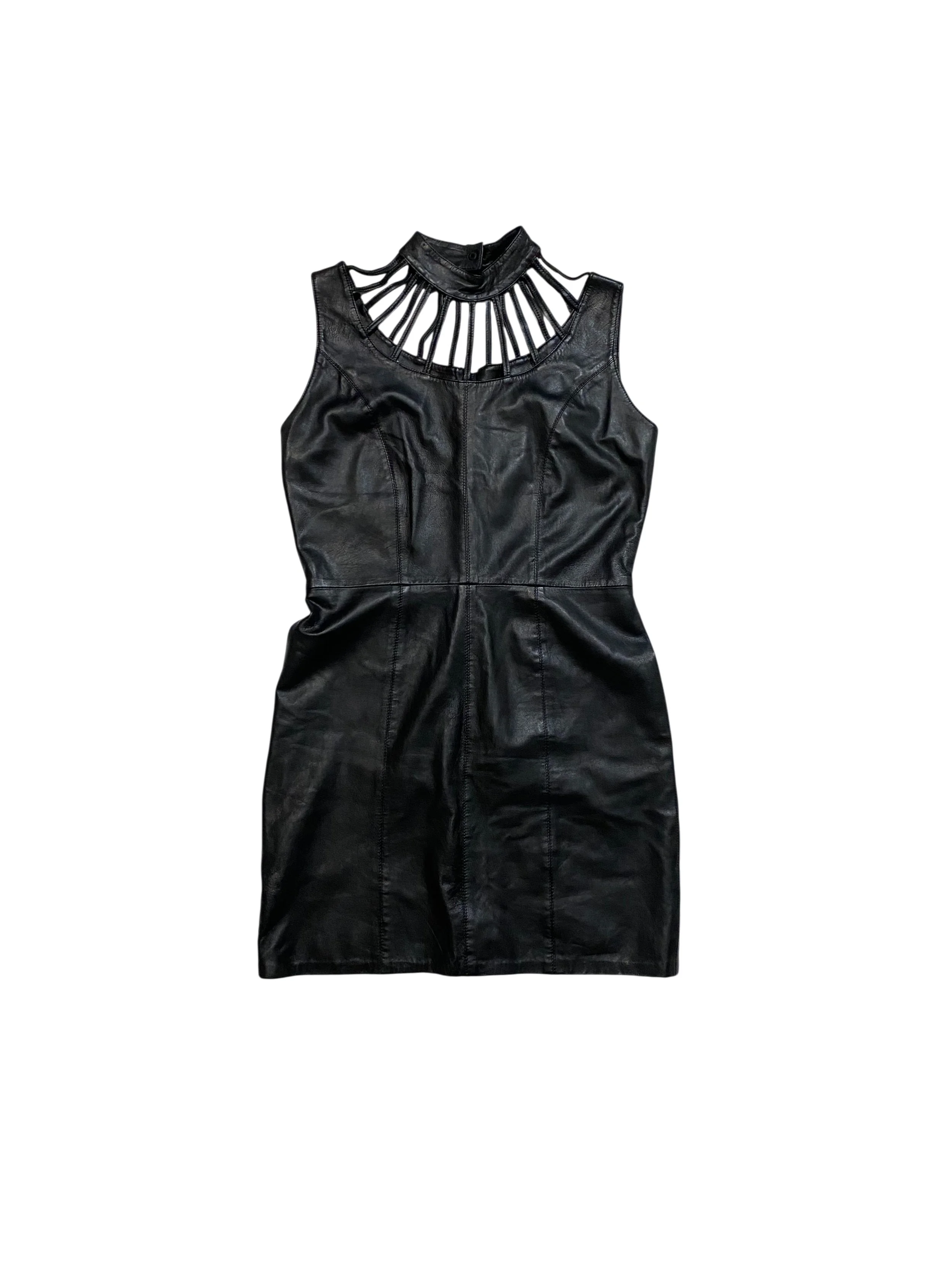 Vintage Black Leather Dress