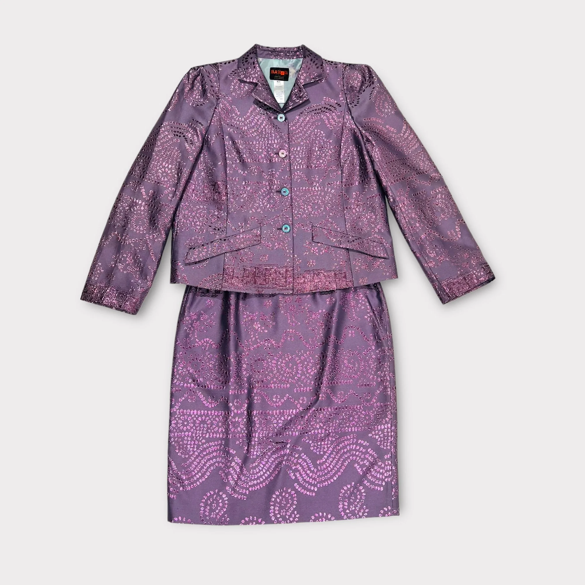 Vintage 1990s Christian Lacroix Lilac Skirt Set
