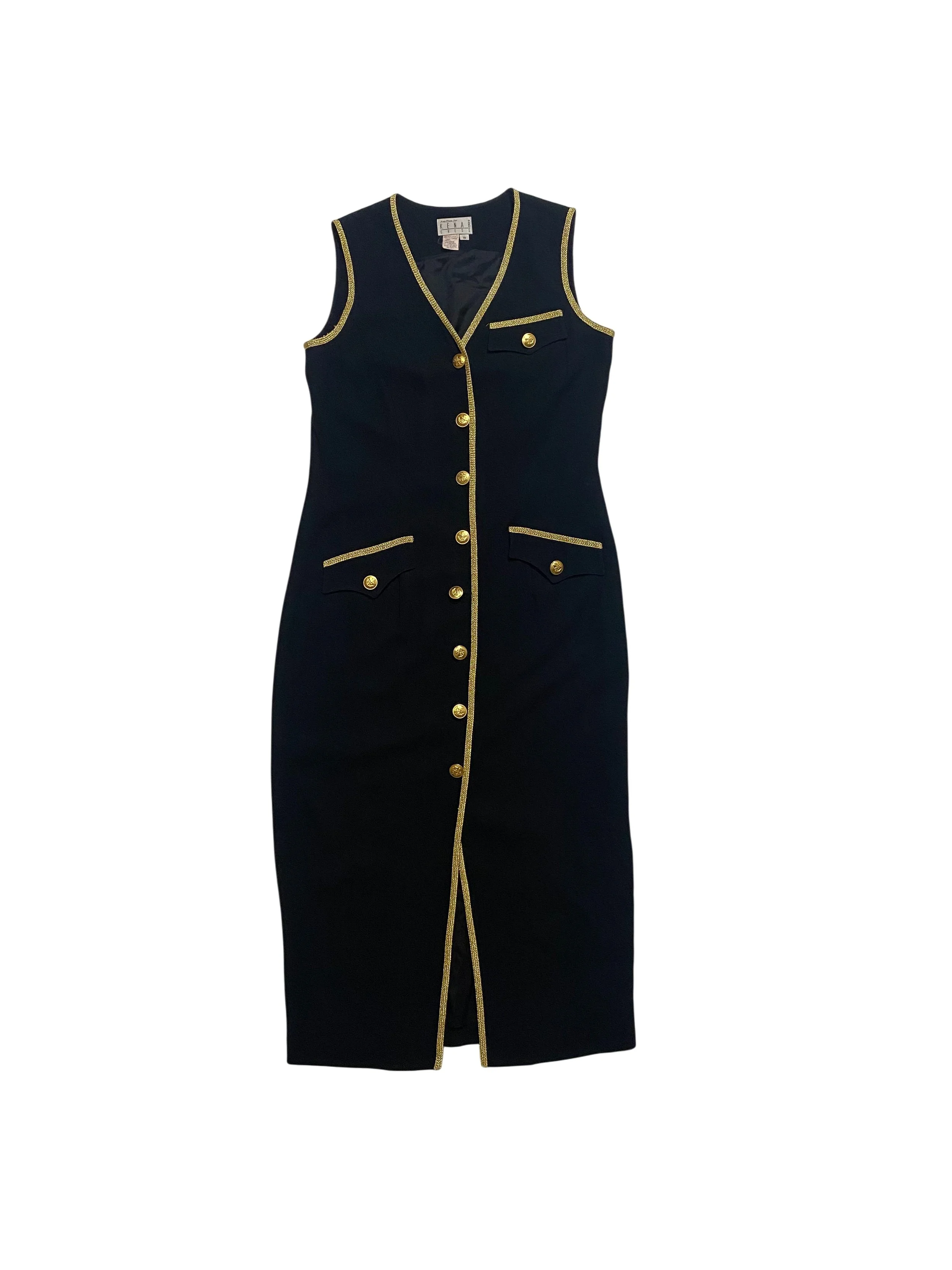 Vintage 1990s Black Ann Tjian for Kenar Dress