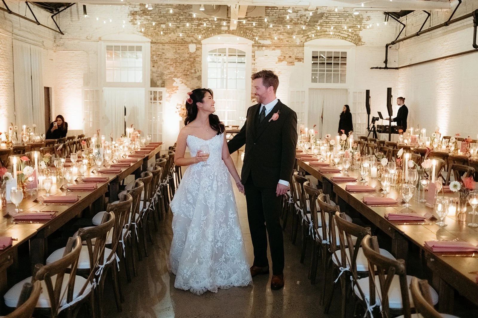 Pre-ceremony photos with a beautiful couple