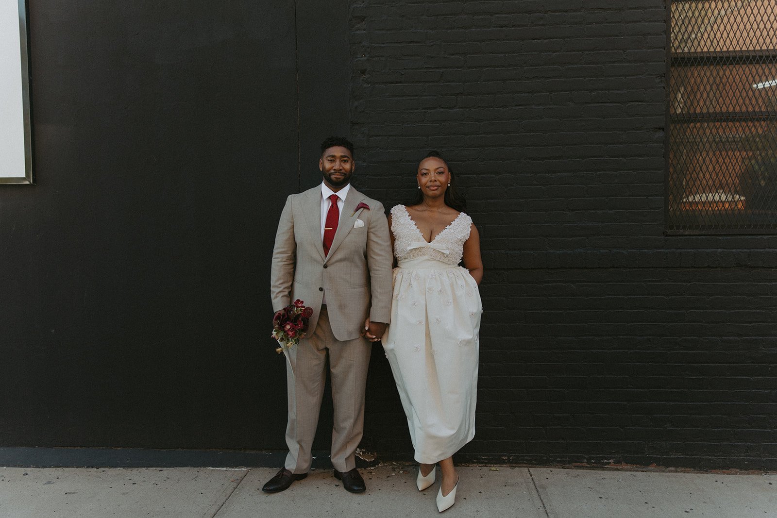 Pre-ceremony photos in the courtyard