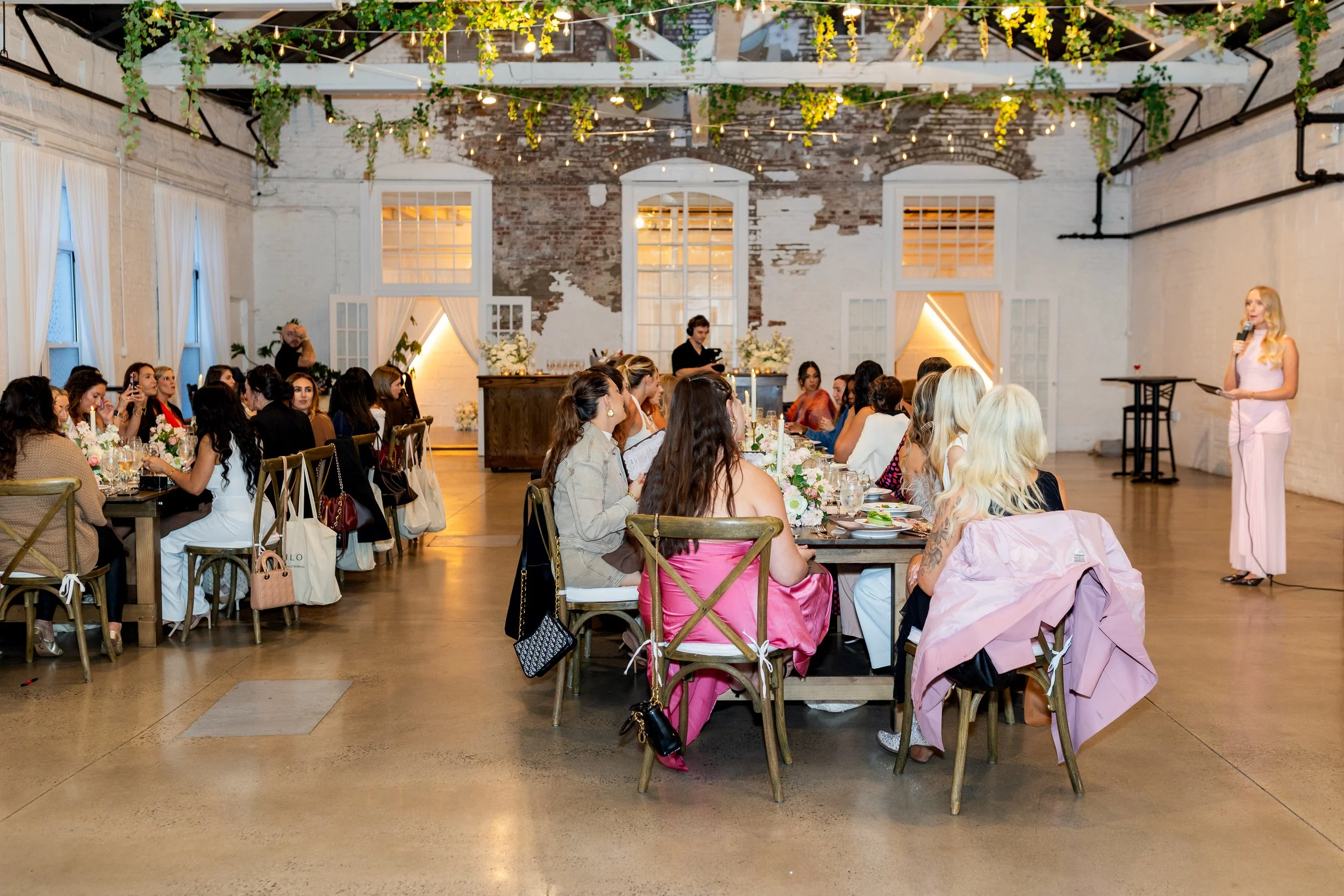 Beautiful private corporate dinner in the main room