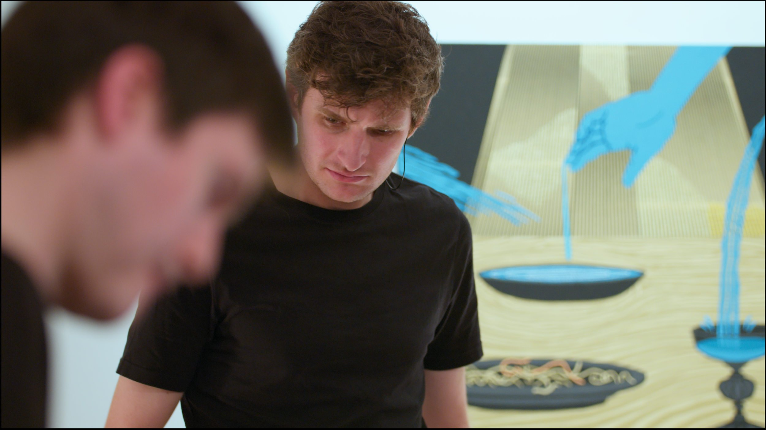 10. A close-up image of a percussionist playing various instruments.