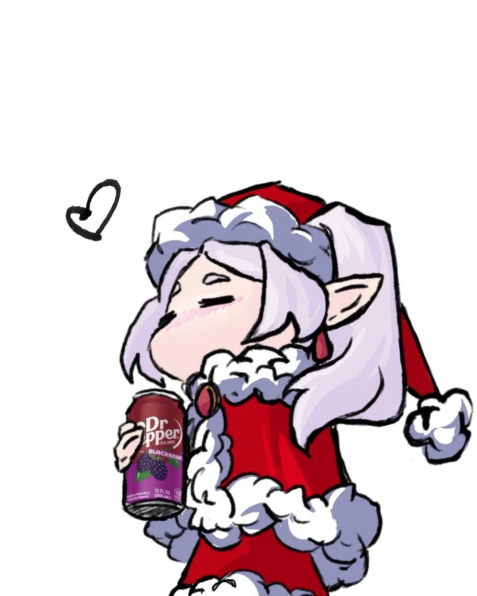 *LIMITED* Frieren looking up Christmas Edition - Frieren Sticker