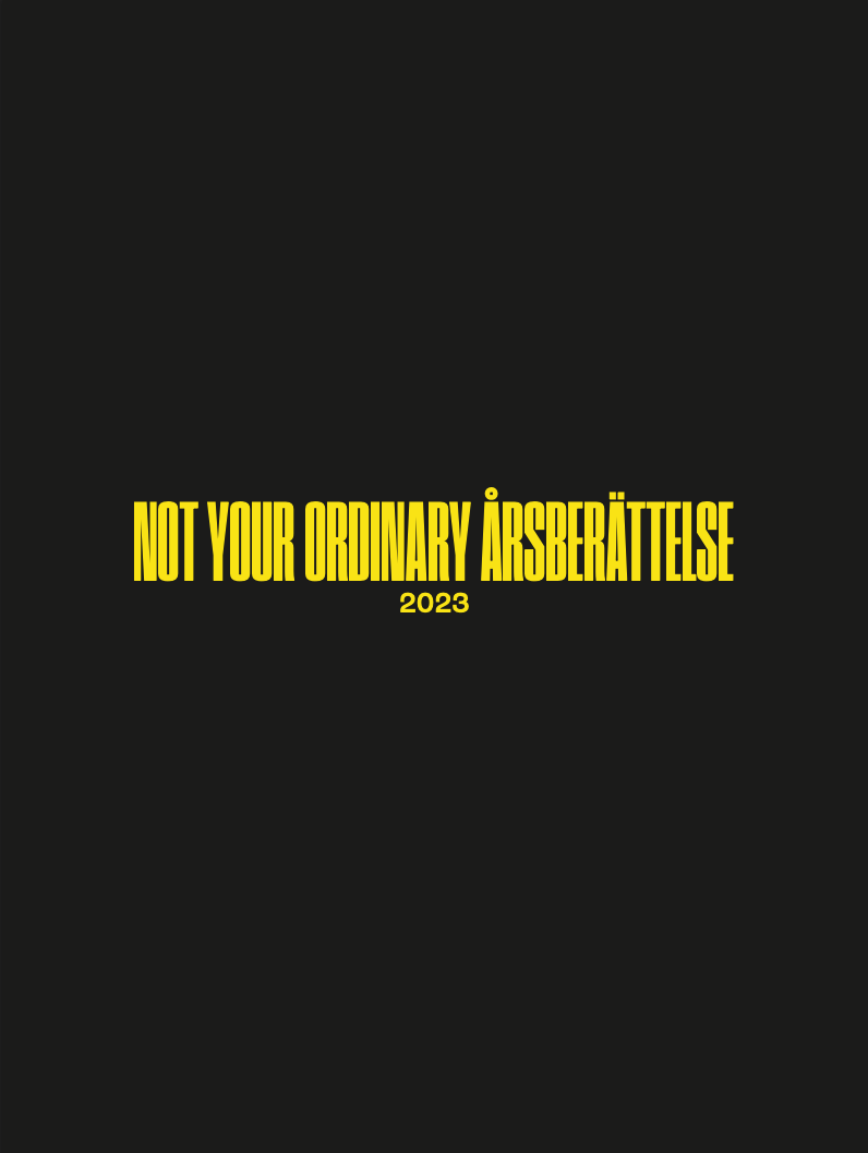 Changers Hub årsberättelse 2022 "NOT YOUR ORDINARY ÅRSBERÄTTELSE"
