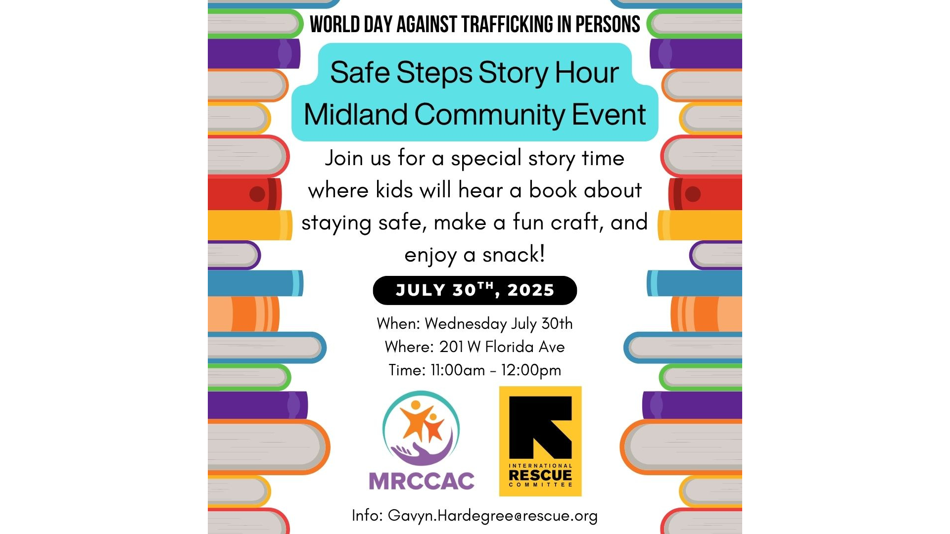 Safe Steps Story Hour Midland Community Event