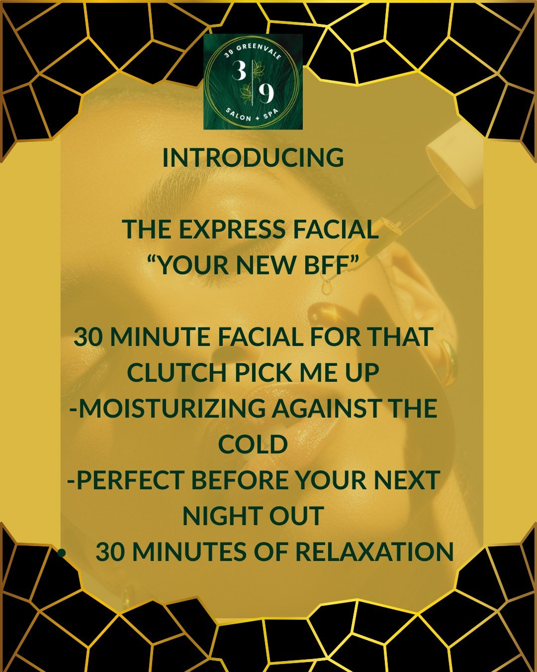 No time for a full facial? Try this instead 👇
Introducing our EXPRESS FACIAL ✨ 30 minutes. No downtime. Visible results.
This is your sign to book the facial you keep putting off.

Busy month? Same.
That&rsquo;s why our spa services are quick, effec