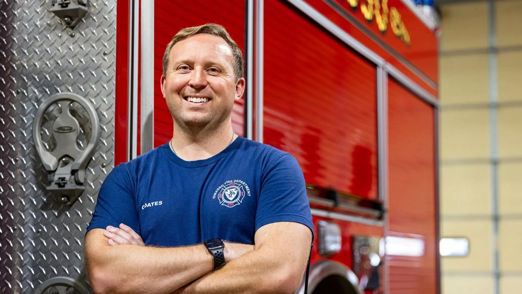 Owasso Fire EMS Cpt. Chase Coates receives James O. Page Legacy Scholarship