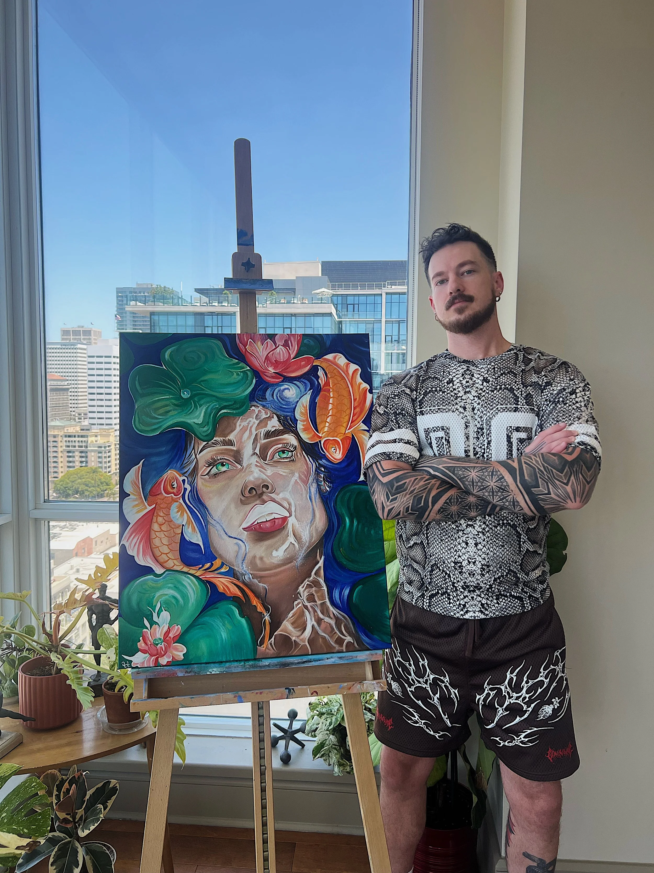 pic with painting.JPG