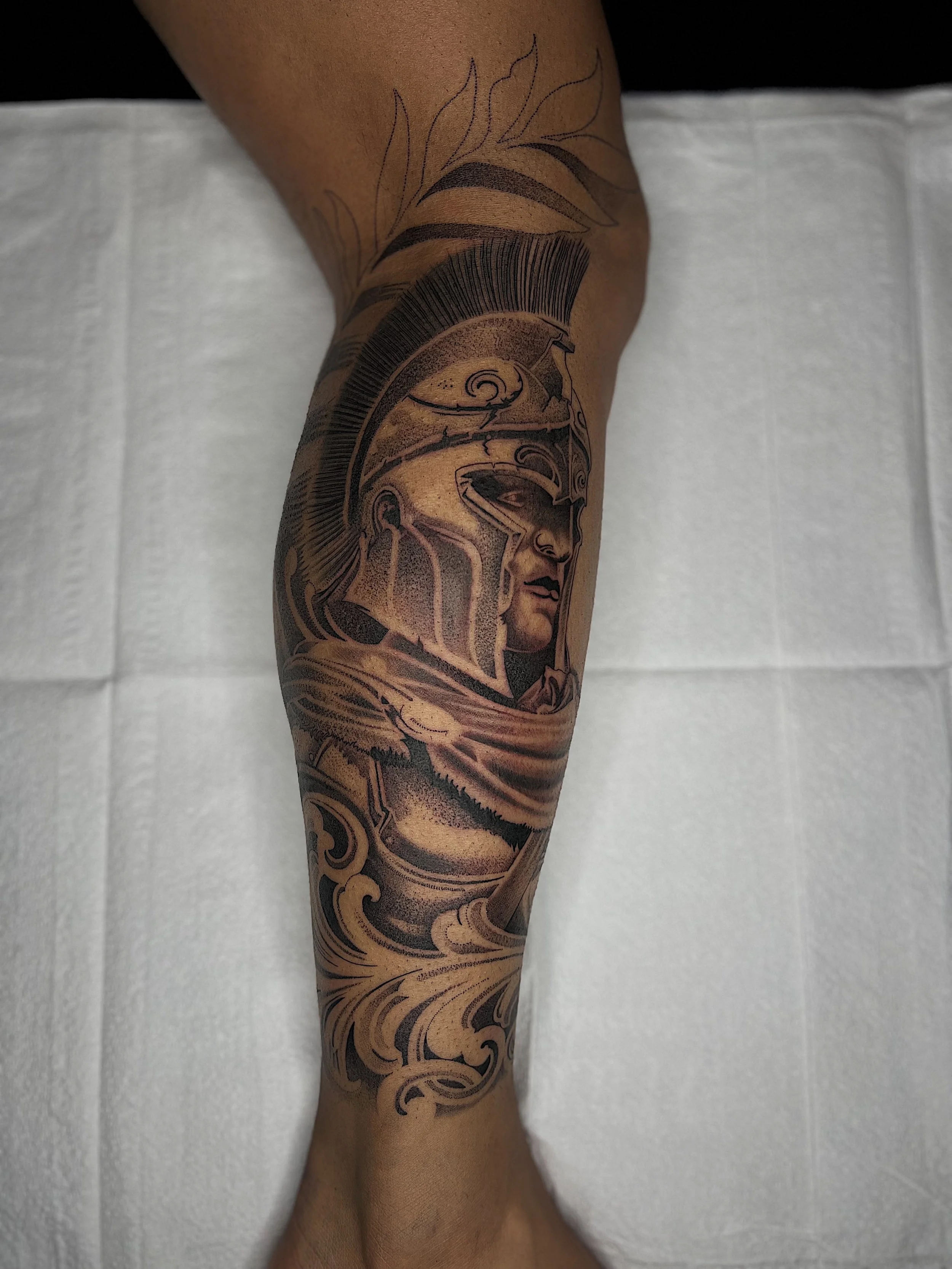 Spartanwarriorlegtattoo.JPG