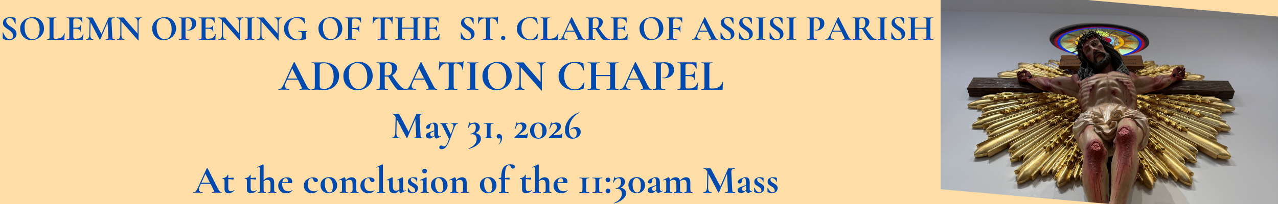 Solemn opening of the st. clare of assisi parish.png