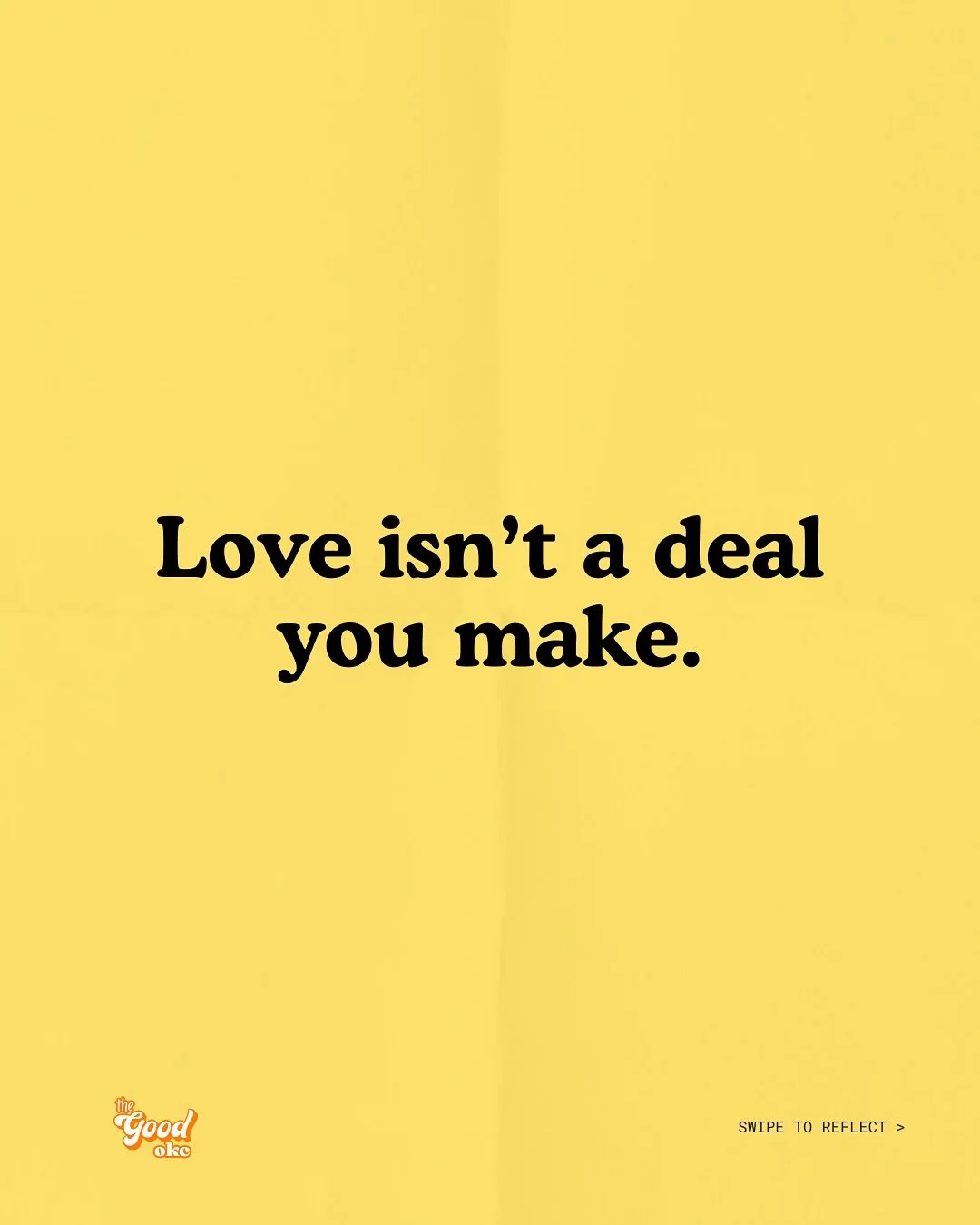 We were never meant to treat love like a reward. 🧡

Love isn&rsquo;t a contract or a checklist. It&rsquo;s not earned by good behavior or withheld when we fall short. The love we see in Jesus shows up for us in the middle of the mess, before we&rsqu