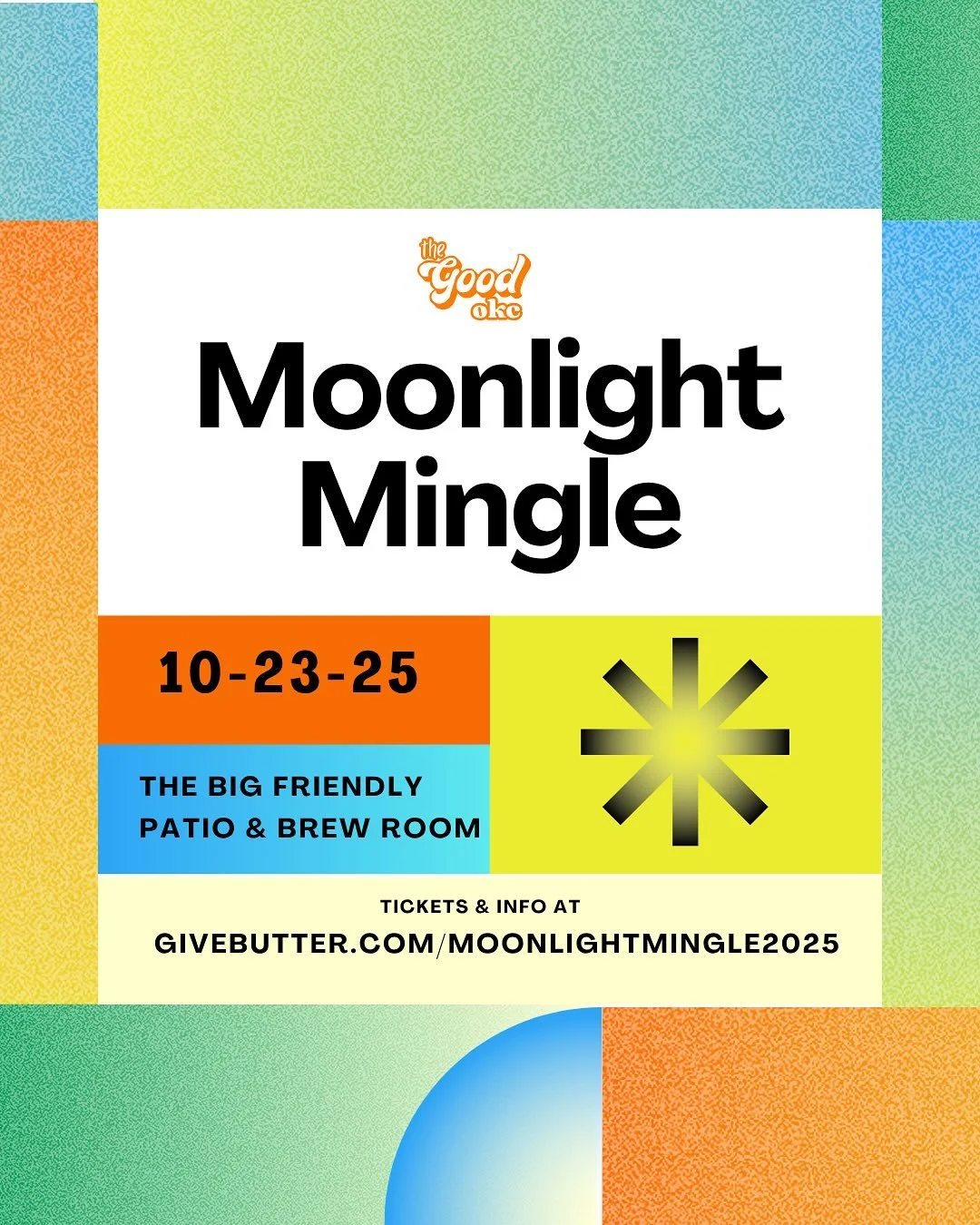 🌙✨ Moonlight Mingle ✨🌙
📅 Thursday, 10/23 | ⏰ Come &amp; Go 6:30&ndash;10PM

We&rsquo;re throwing a hope-filled hangout and you&rsquo;re invited! Come connect with friends, enjoy great food, and meet some wonderful people like you who believe OKC c
