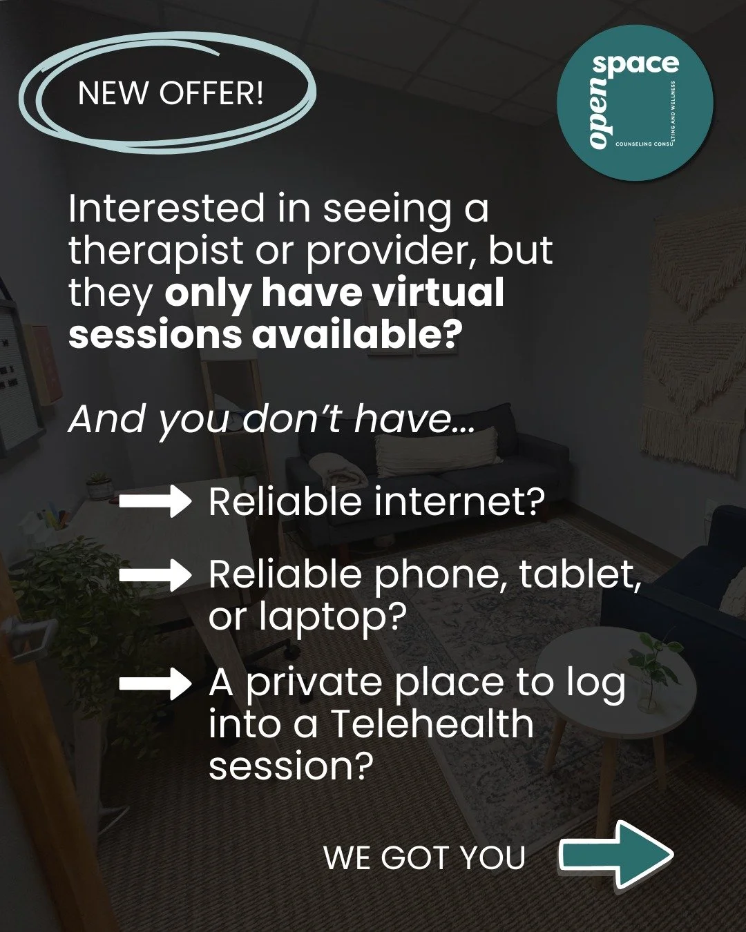 💻 𝗩𝗶𝗿𝘁𝘂𝗮𝗹 𝘁𝗵𝗲𝗿𝗮𝗽𝘆 𝗮𝗻𝗱 𝘄𝗲𝗹𝗹𝗻𝗲𝘀𝘀 𝘀𝗲𝗿𝘃𝗶𝗰𝗲𝘀 have increased access in so many ways.

And&hellip; it&rsquo;s also highlighted something we don&rsquo;t talk about enough.

𝗡𝗼𝘁 𝗲𝘃𝗲𝗿𝘆𝗼𝗻𝗲 𝗵𝗮𝘀:
🚫 Reliable interne