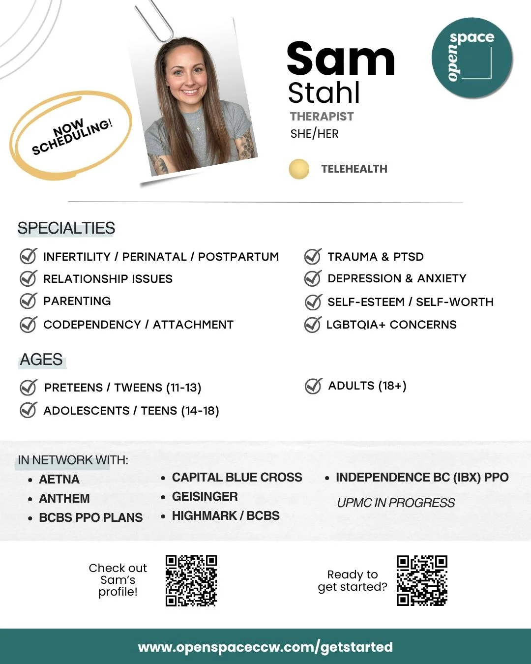 🏳️&zwj;🌈 𝗛𝗔𝗣𝗣𝗬 𝗣𝗥𝗜𝗗𝗘, 𝗣𝗜𝗧𝗧𝗦𝗕𝗨𝗥𝗚𝗛 &amp; 𝗣𝗛𝗜𝗟𝗟𝗬! 🏳️&zwj;⚧️

..............................................................

📅  We have two clinicians who currently have 𝗼𝗽𝗲𝗻𝗶𝗻𝗴𝘀!

➡  𝗦𝗮𝗺 𝗦𝘁𝗮𝗵𝗹 (she/her)
➡ ?