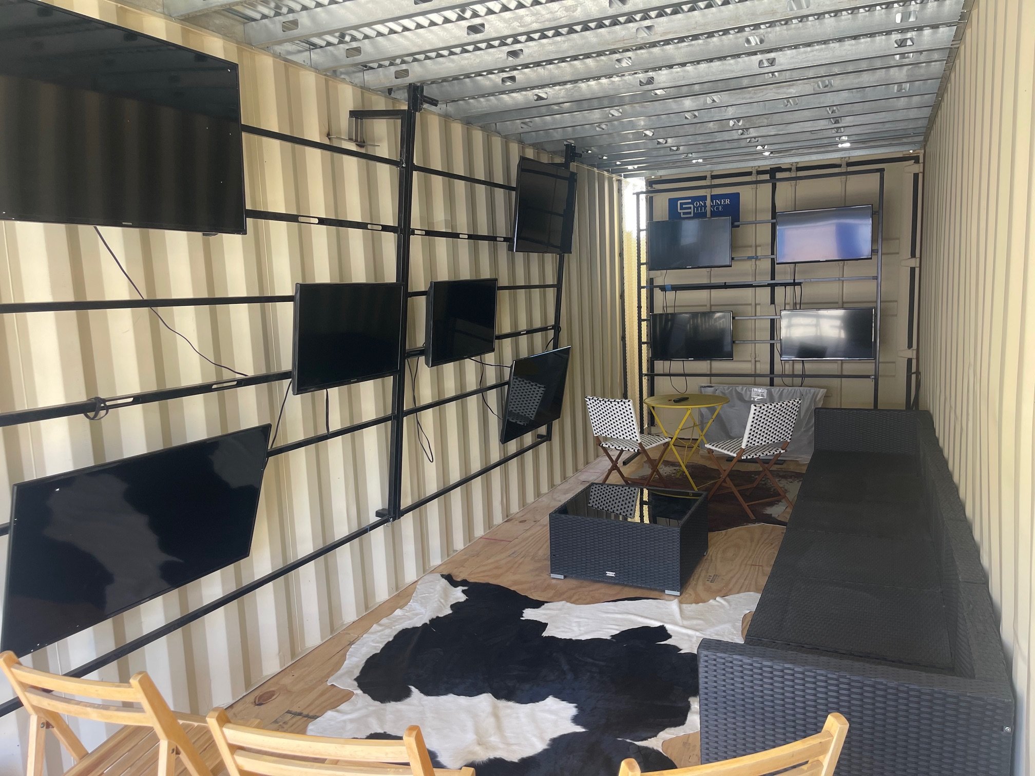 Relax after your ride. Pop in your GoPro SD card into a TV. Each TV has an SD slot, so each one of you can watch on your own screen. Kick back with a Drink and relive the day with your friends.