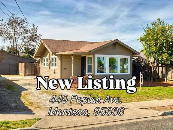 Just Listed in Manteca!
2 bed &bull; 1 bath home in a prime location. Full of charm, natural light, and a spacious yard with endless possibilities. Conveniently located near downtown, parks, shopping, and dining &mdash; this one is perfect for first-