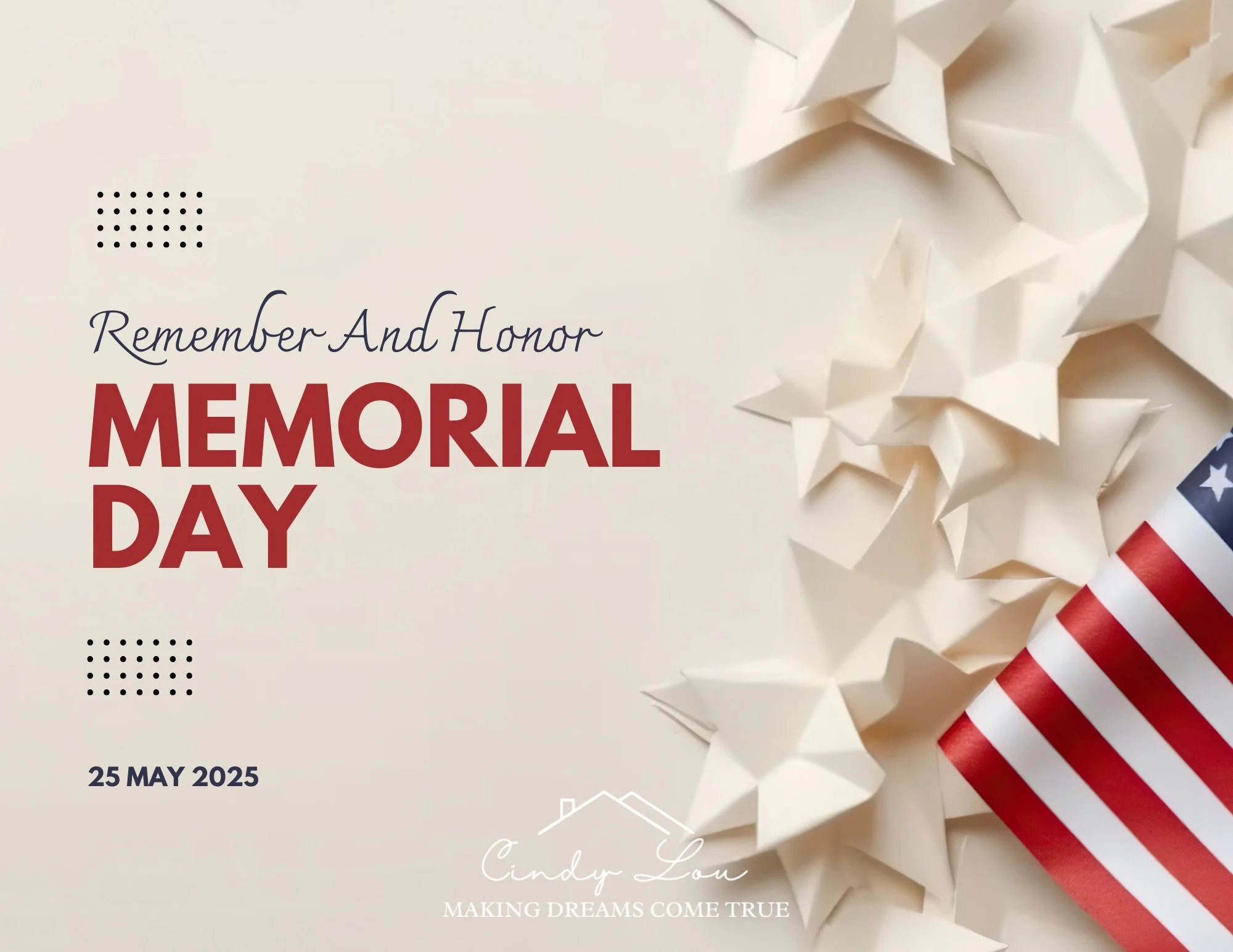 Grateful today and every day for those who served and sacrificed for our country. 🇺🇸 Wishing you and your loved ones a safe Memorial Day weekend filled with family, friends, and remembrance. ❤️