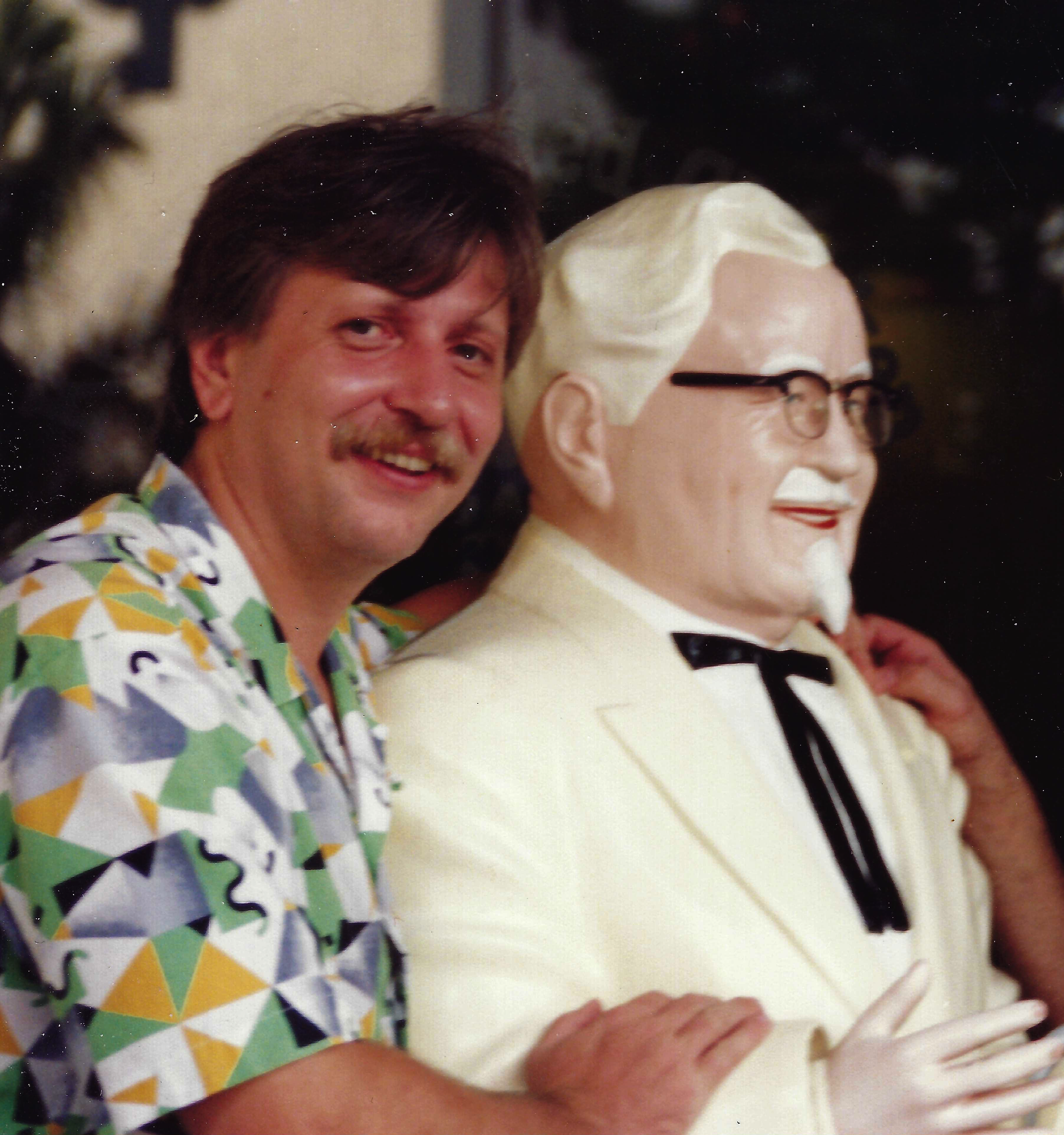 With Colonel Sanders