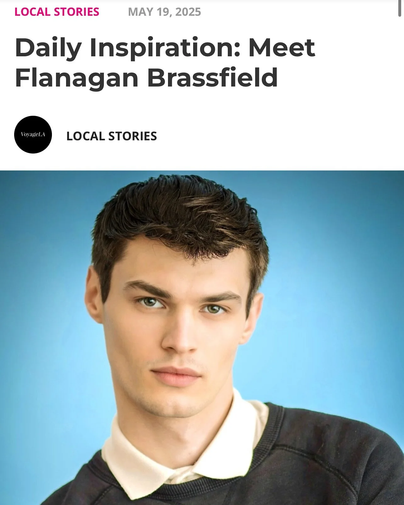 Thank you so much @voyagelamag x @shoutoutlaofficial for covering my story and allowing me to be vulnerable! ◡̈
.
.
.
Full story - link in Bio! 
#actor #model #losangeles #voyagela