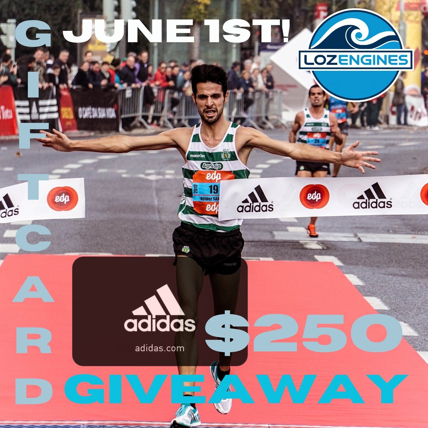 LAST CHANCE! Sign up now and follow our instagram page to be entered to win a $250 Adidas Digital Giftcard. Limit 1 entry per person. Must follow LozEngines on instagram AND sign up on our website to be qualified for entry. Winner will be announced S