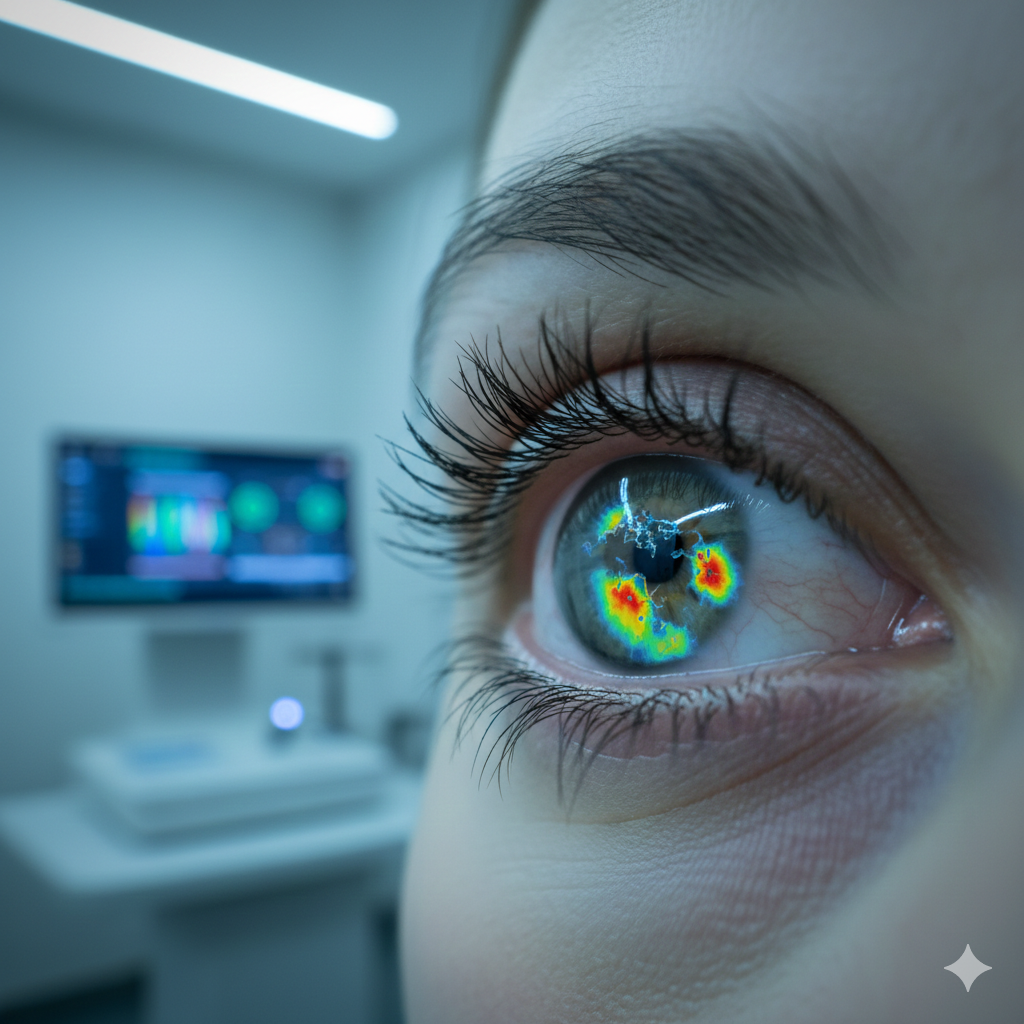 Analyse du film lacrymal pour le diagnostic de la sécheresse oculaire au cabinet d'Imene SALAH-MABED à Paris.