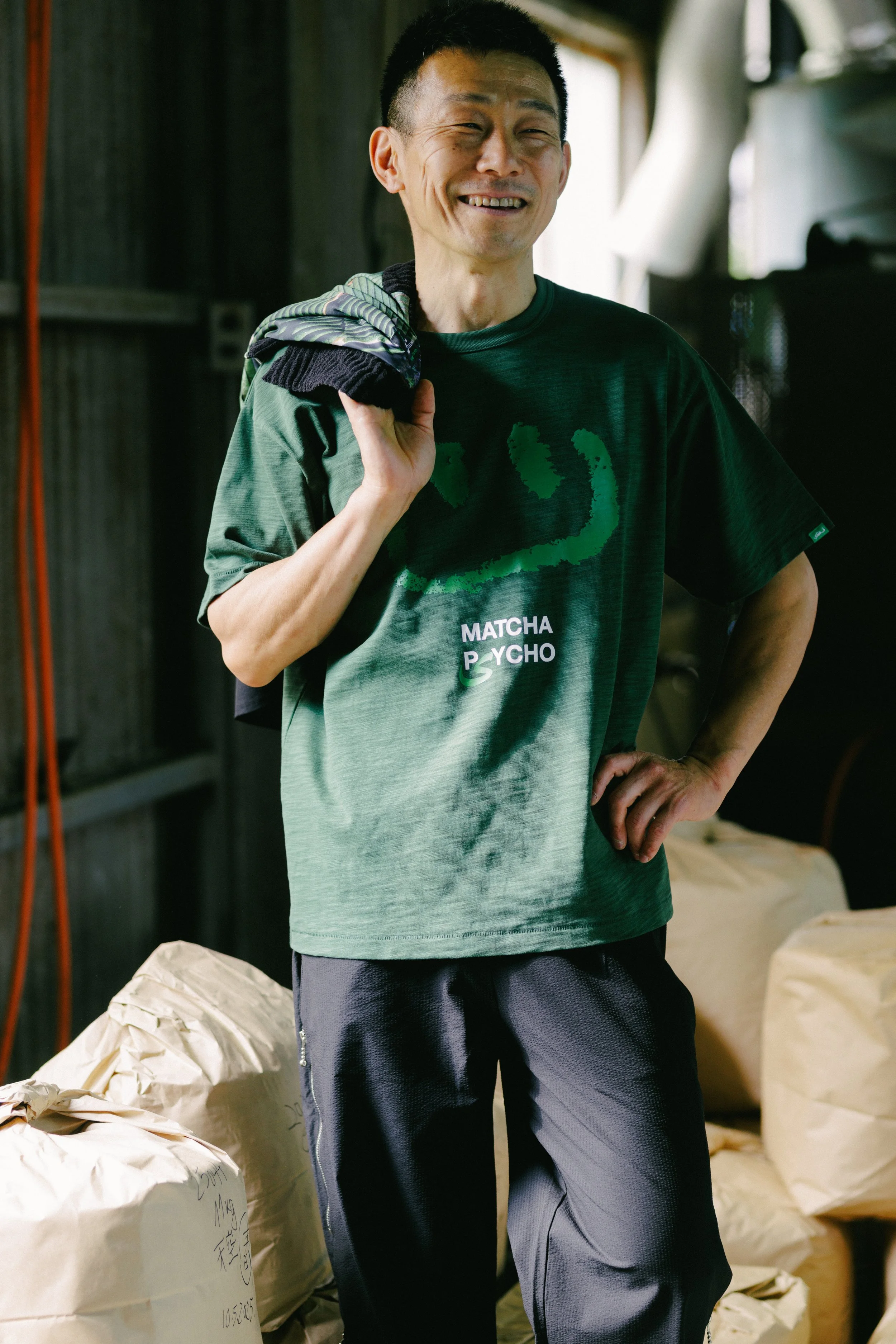 Matcha Psycho Smiley T Shirt by Mr Sabotage SBTG — gentle artefacts