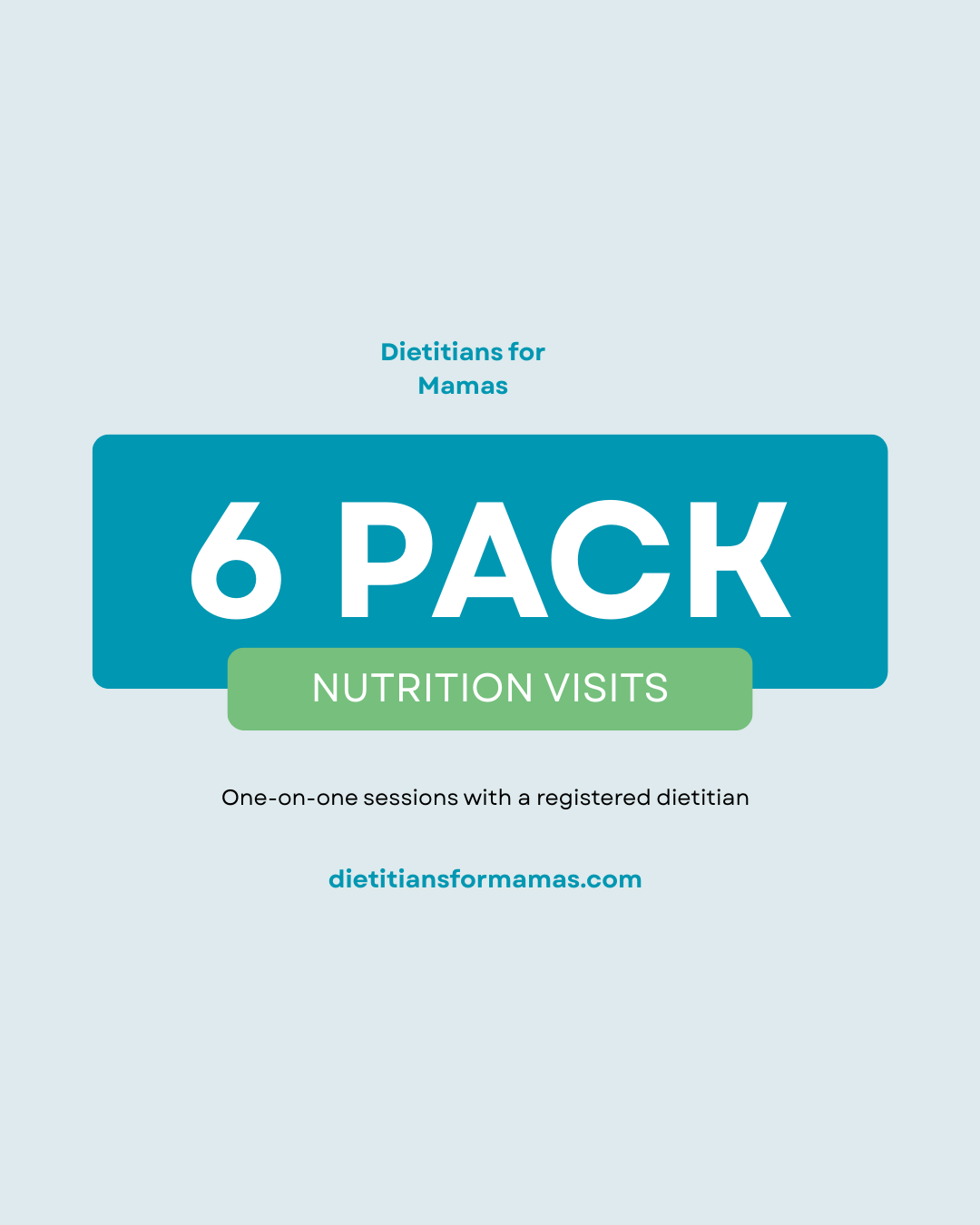 6 pack visit with registered dietitian