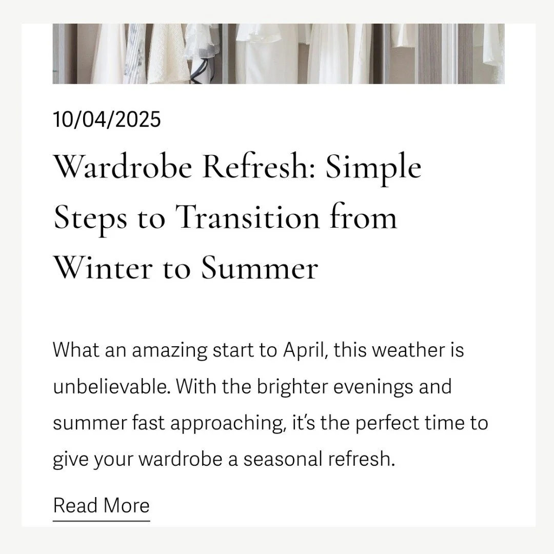 ✨ New Blog Alert! ✨

Is your wardrobe stuck in winter? 

Check out my latest blog post:
Wardrobe Refresh: Simple Steps to Transition from Winter to Summer with OrganiseD Home &amp; Business ❄➡☀

I&rsquo;m sharing simple, practical tips to help you:

