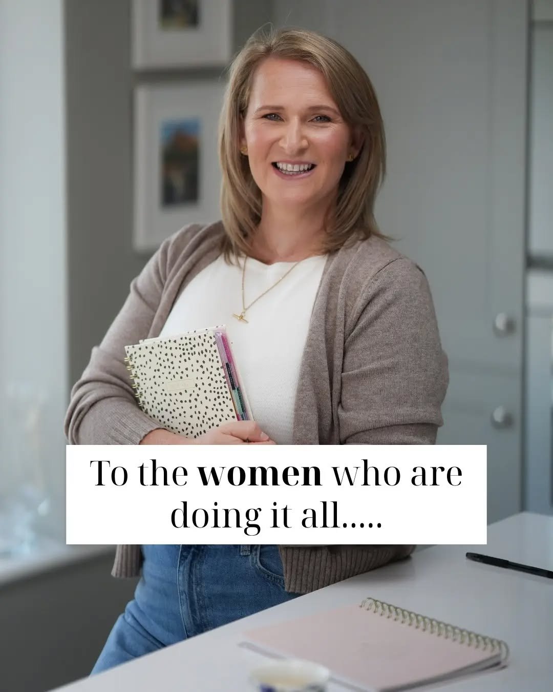 If you're the woman doing it all.... 

Work, housework, racing from one activity to another, kids' appointments, dinner, school lunches, shopping, laundry.... the list that never ends. 

You're carrying the mental load of an entire family while tryin