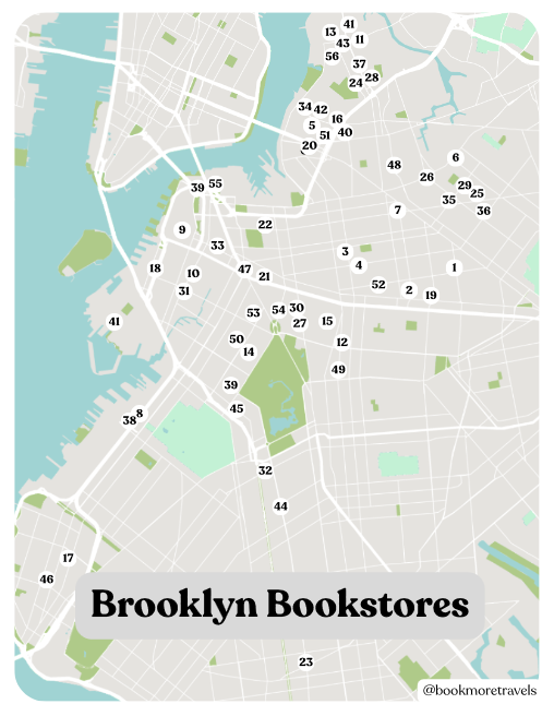 Brooklyn Bookstore Map