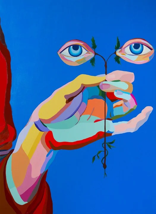 PISCES  The Channel of Inspiration (Full Bed) 74x54in acrylic on canvas 2016.JPEG