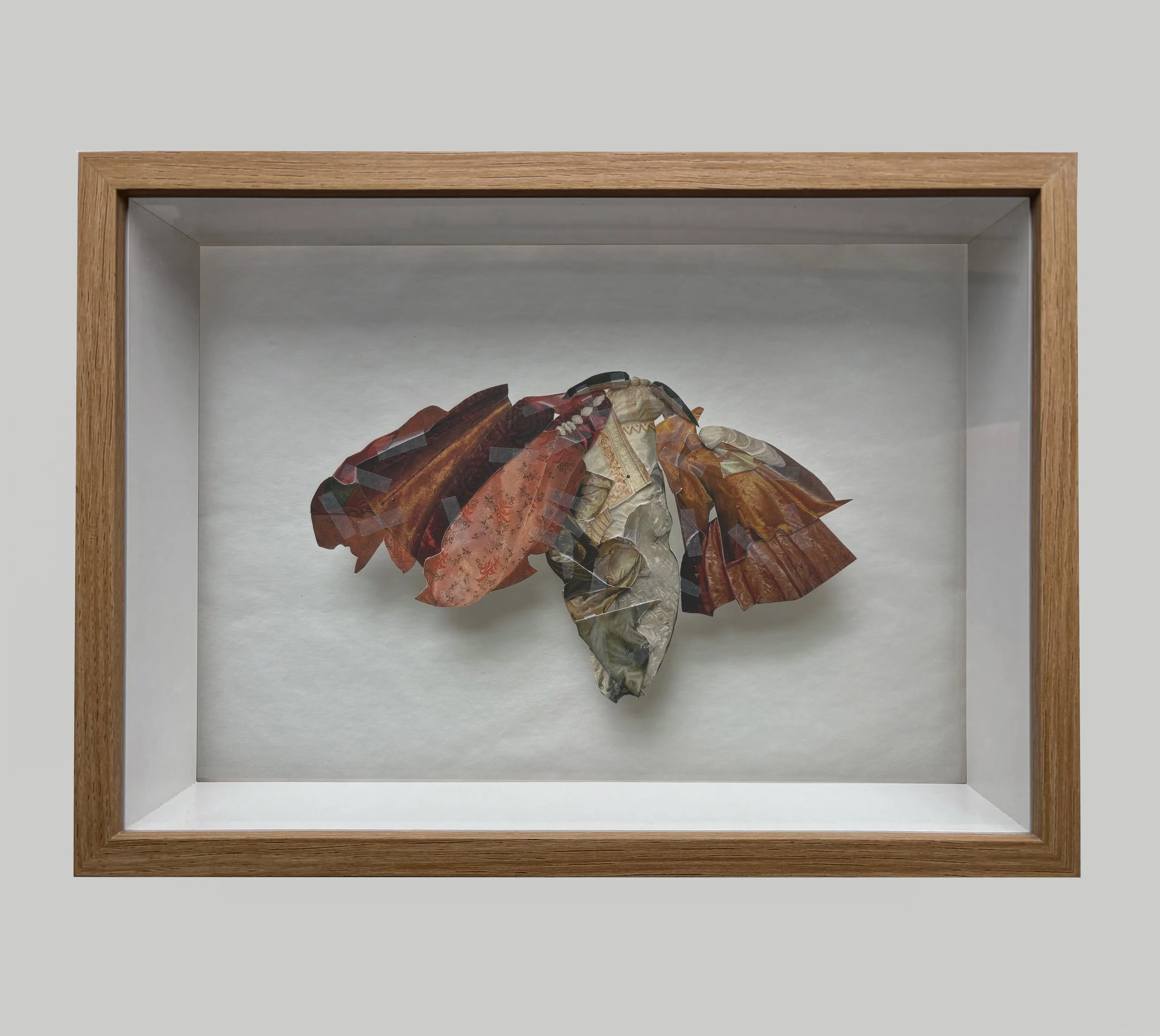 Entomology Box 01, 2025
(27,5 cm x 36,5 cm x 6 cm)
-
Collage on tissue paper assembled in a wooden box