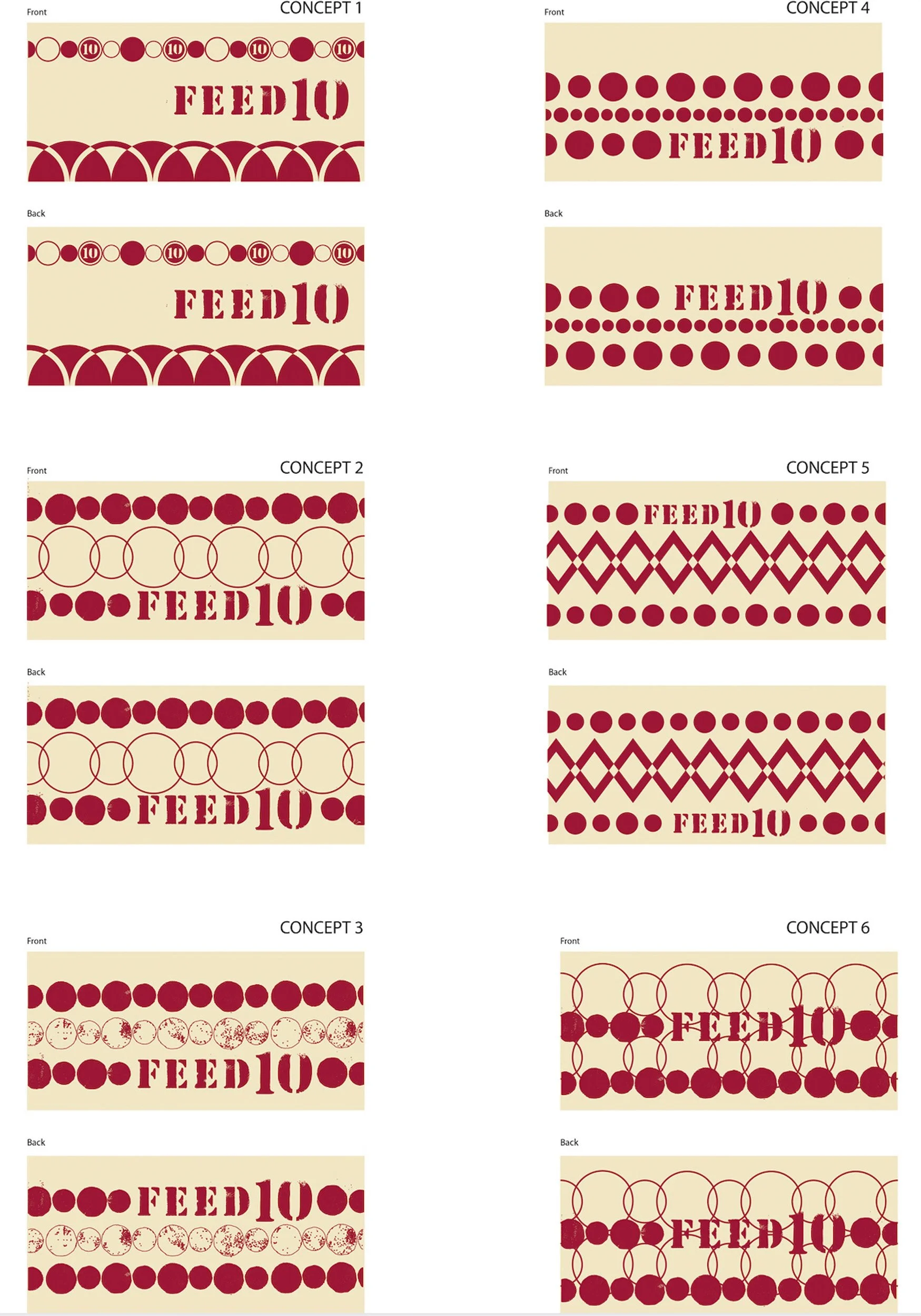 'FEED 10' GWP bag design options